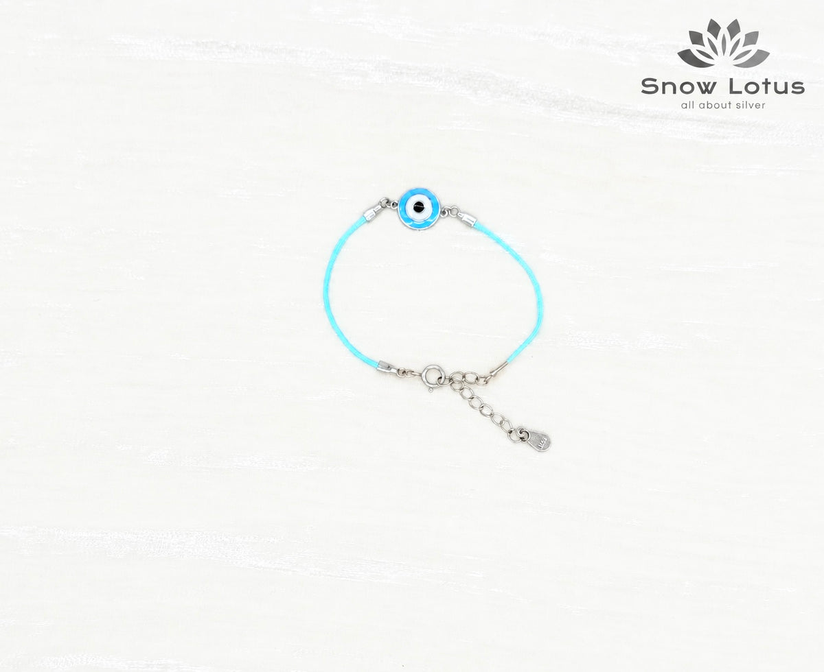 Evil Eye Silver Adjustable Kids Bracelet