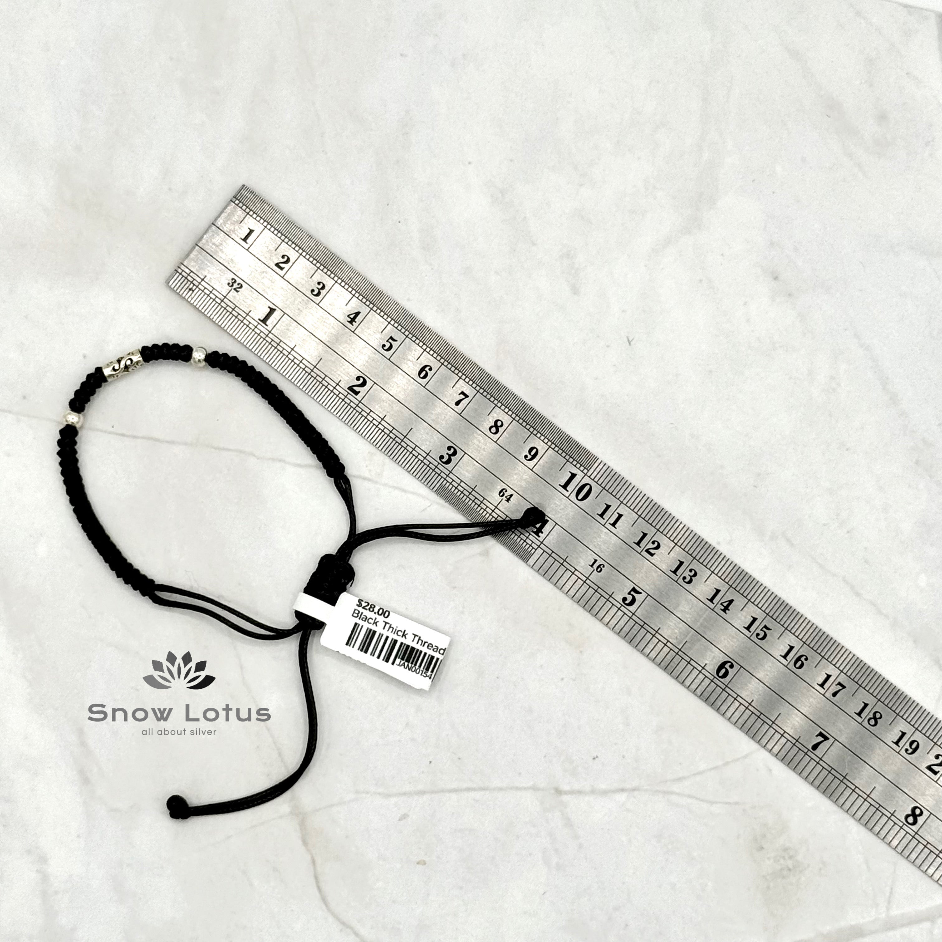 Black Thick Thread Anklets M7