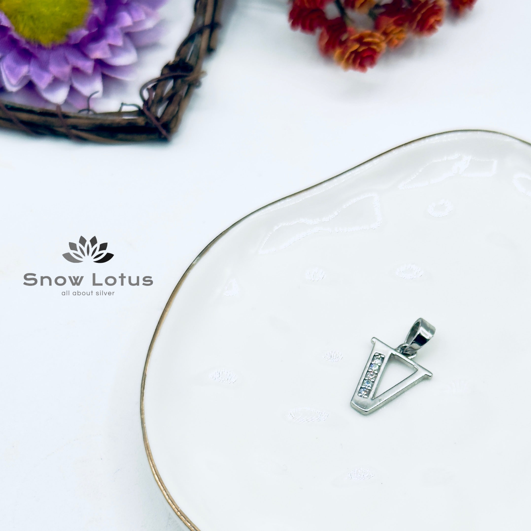 Alphabet V Pendent