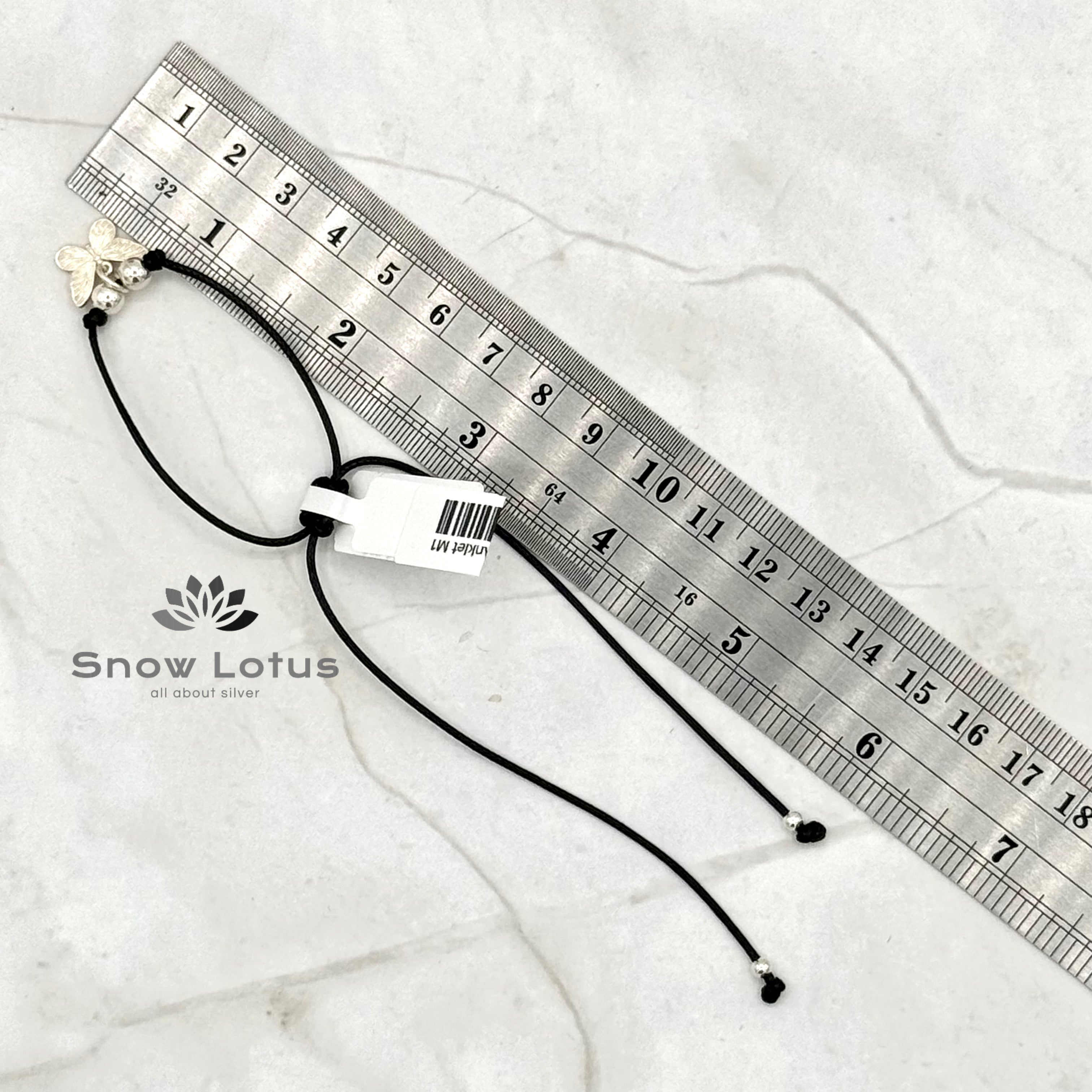 Black Thin Thread Anklet M8