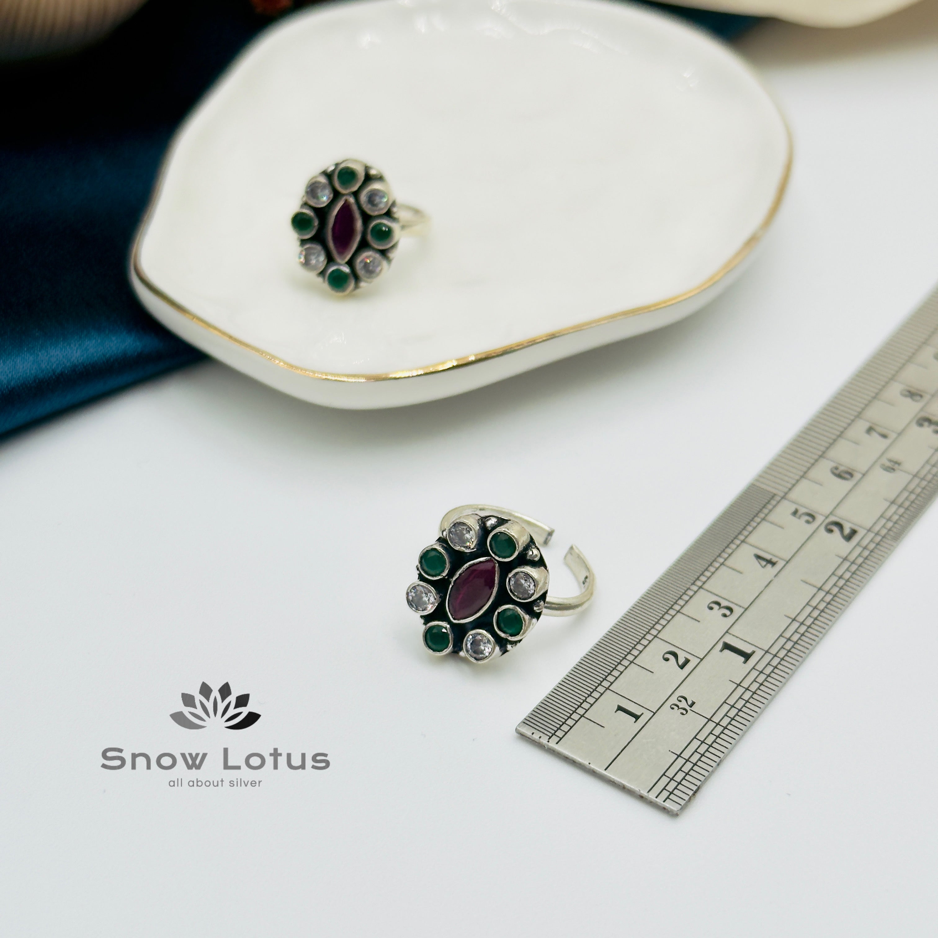 Toe Rings Cut Stone M27