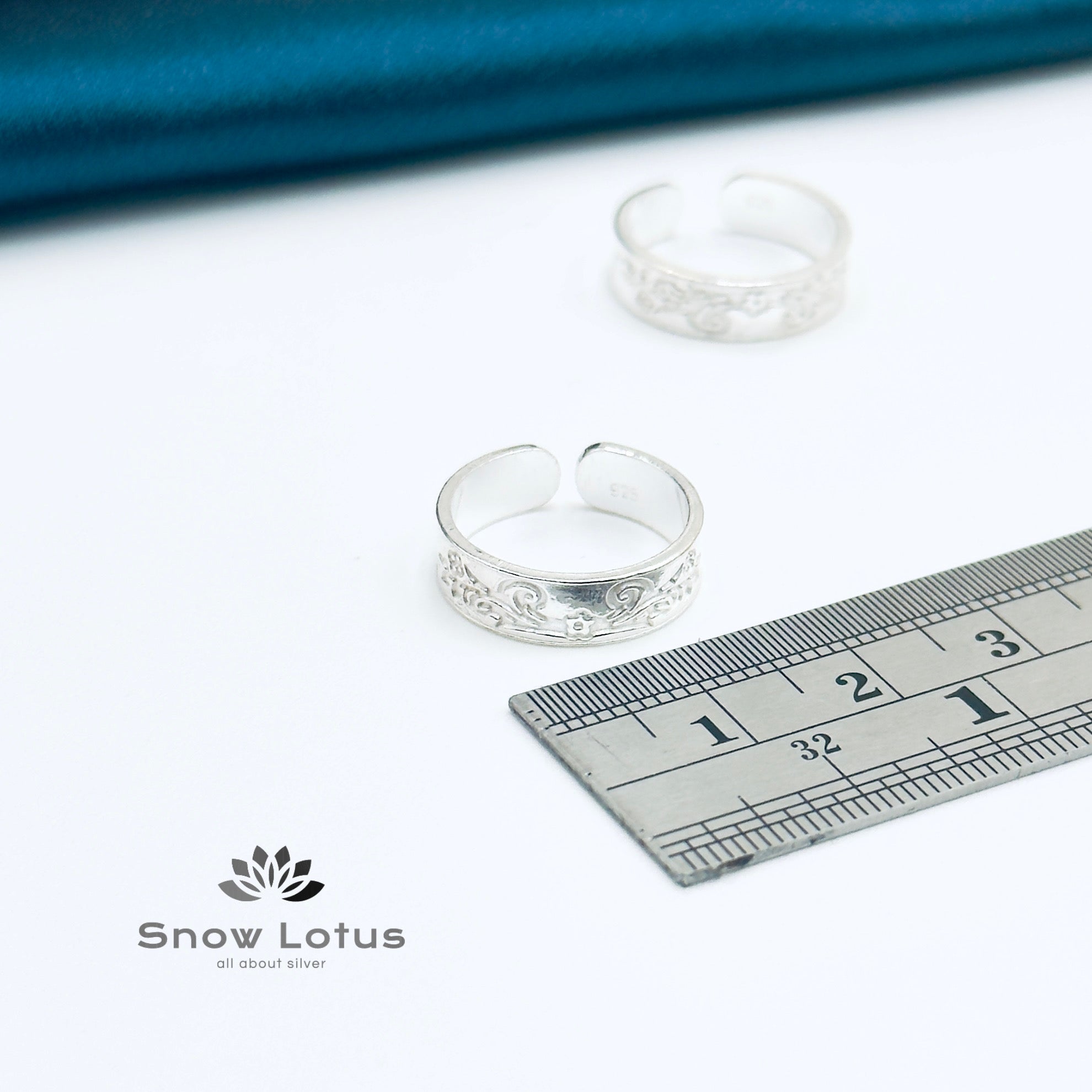 Toe Rings Silver Plain M1