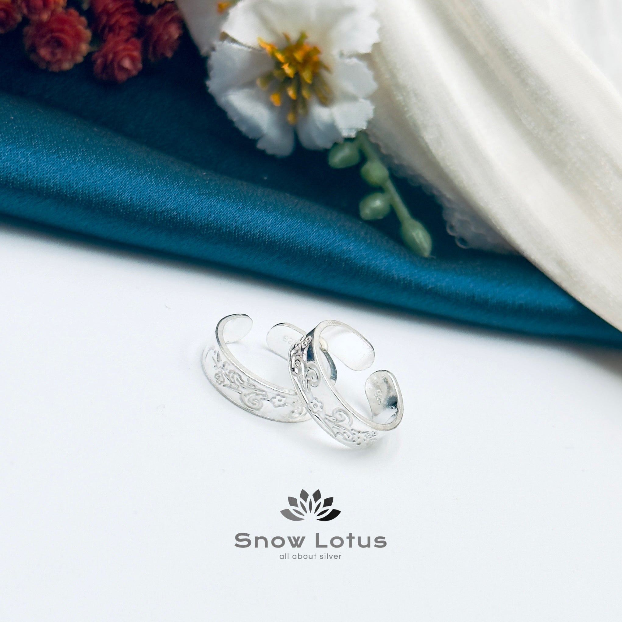 Toe Rings Silver Plain M1