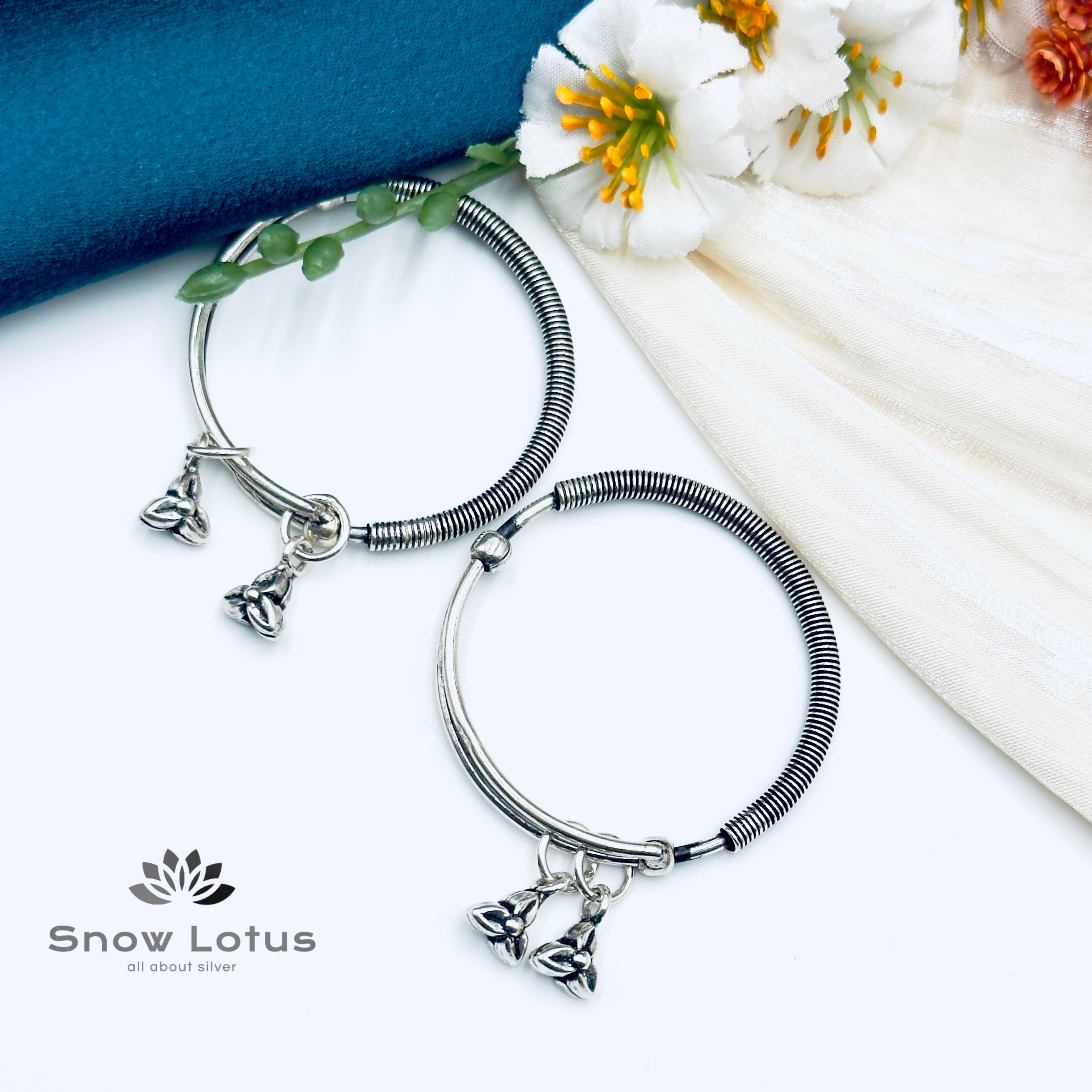 Oxidised Kids Kada Pair