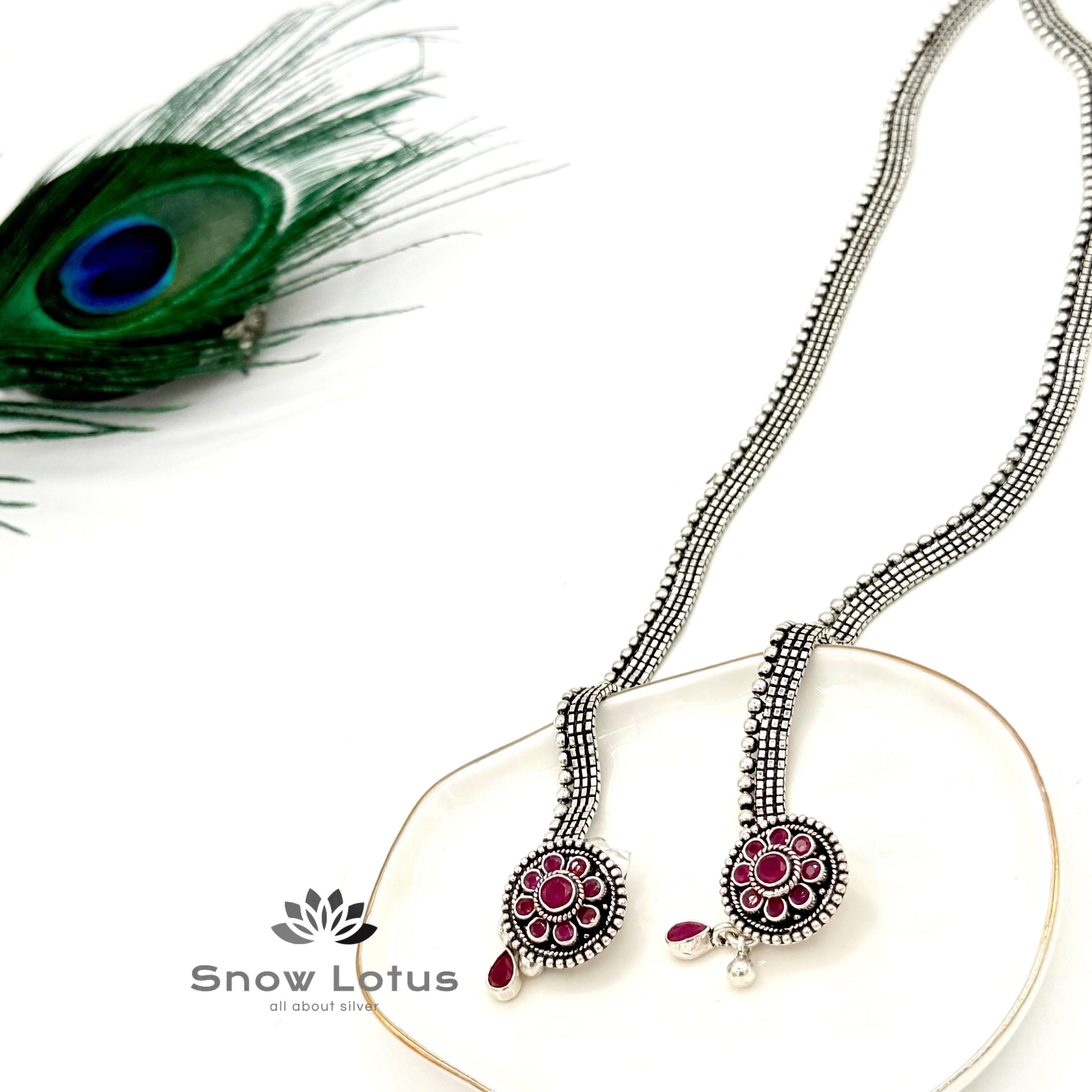 Ruby Single Floral Anklet