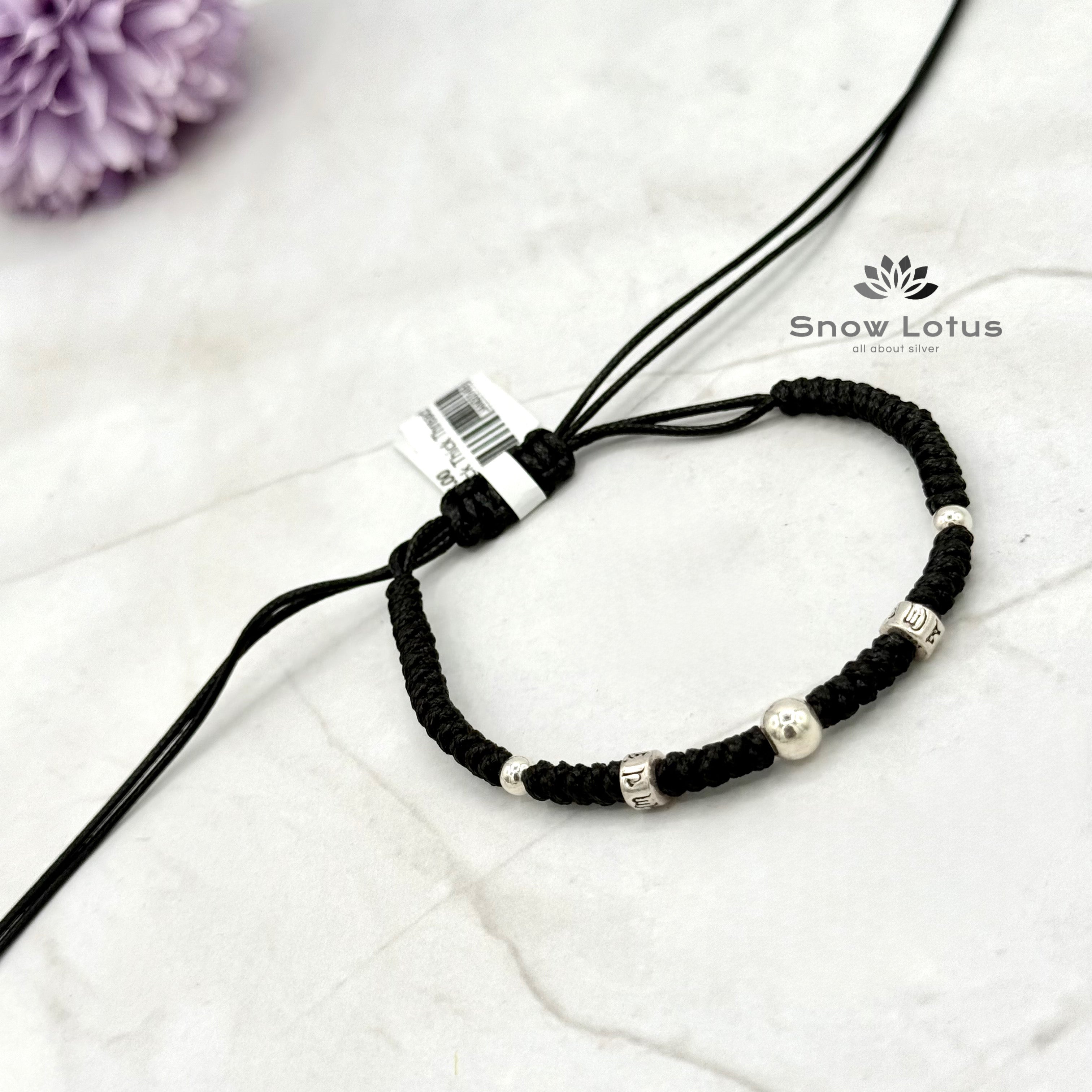 Black Thick Thread Anklets M2