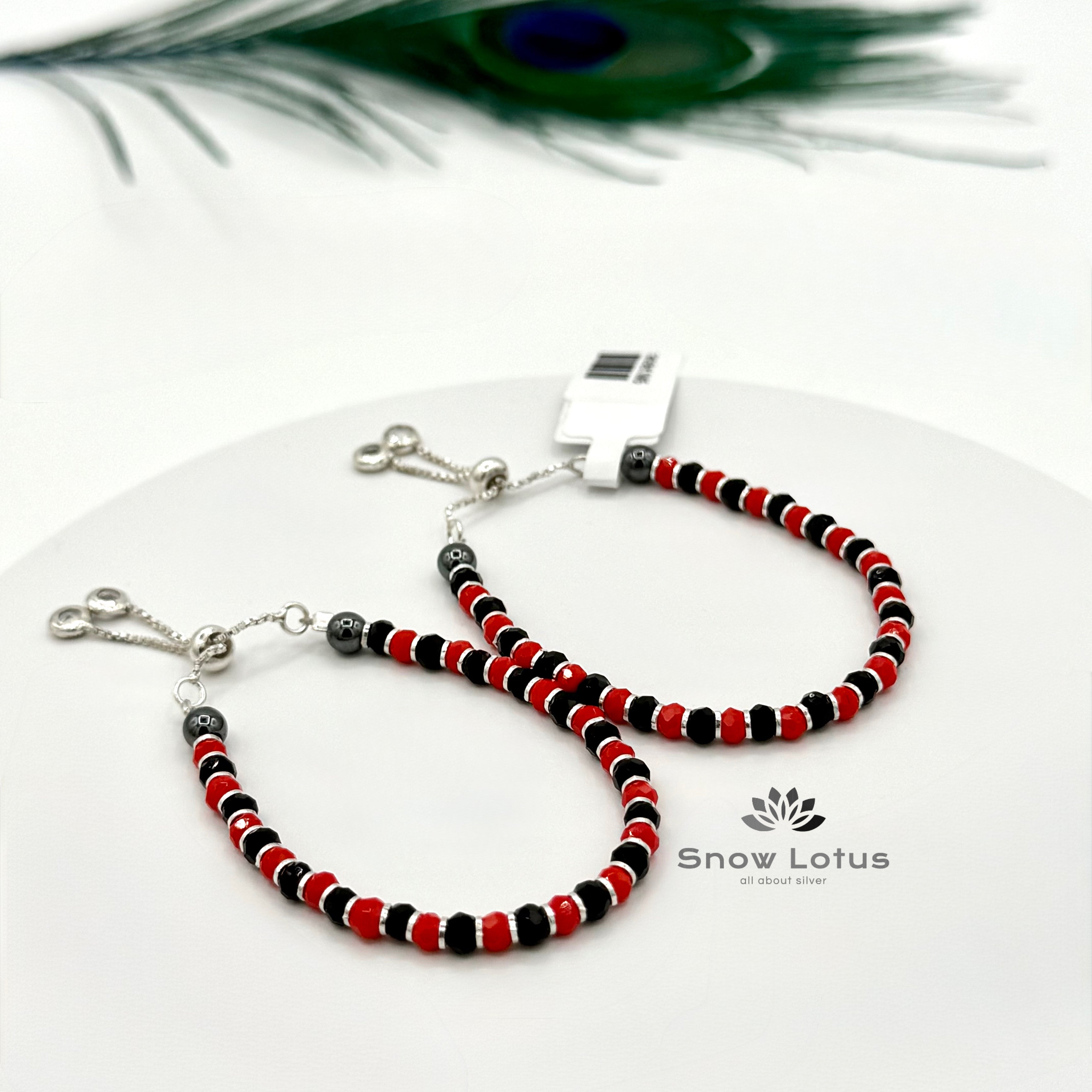 Black Bead Payal/Bracelet M6