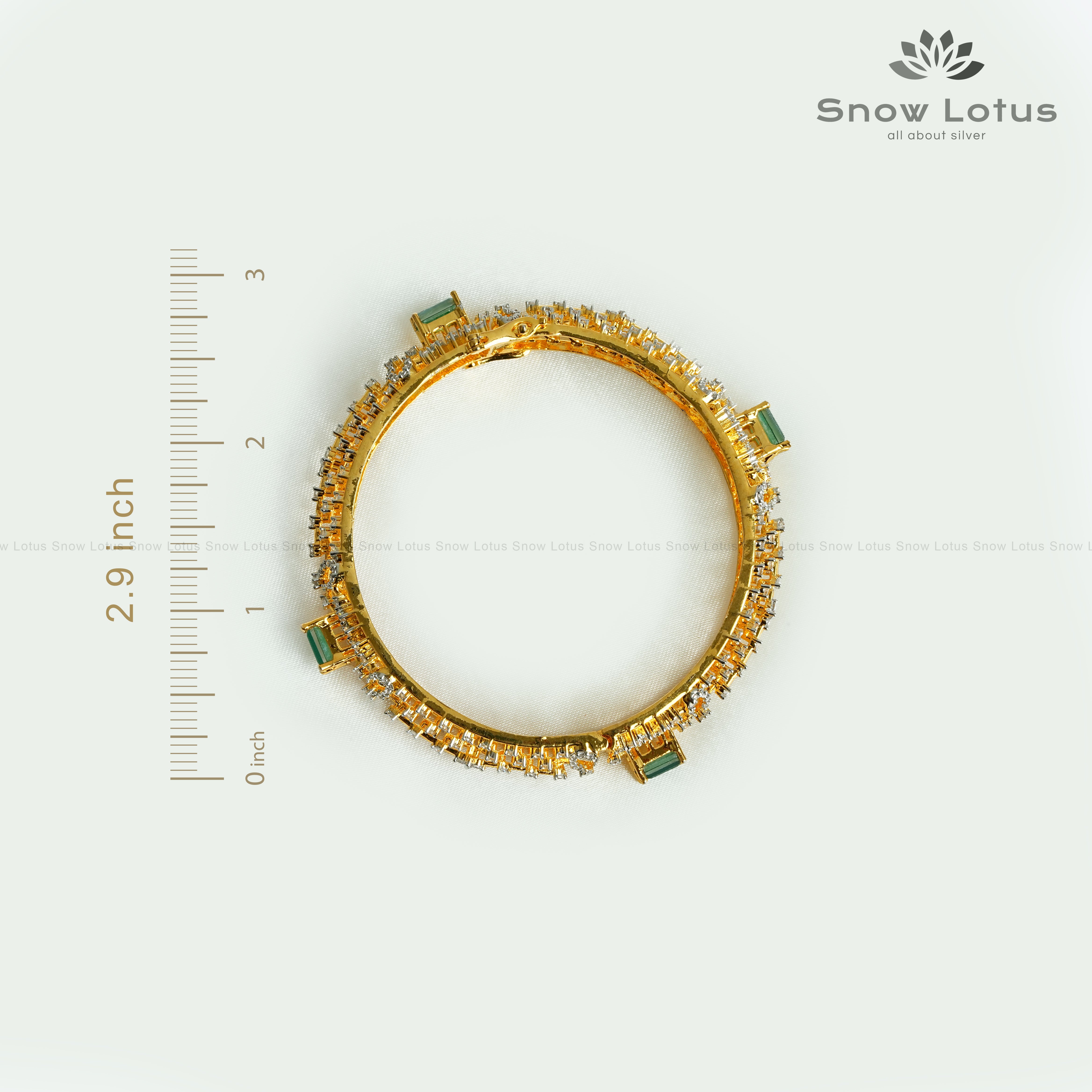 Emerald Green Screw Kada Pair