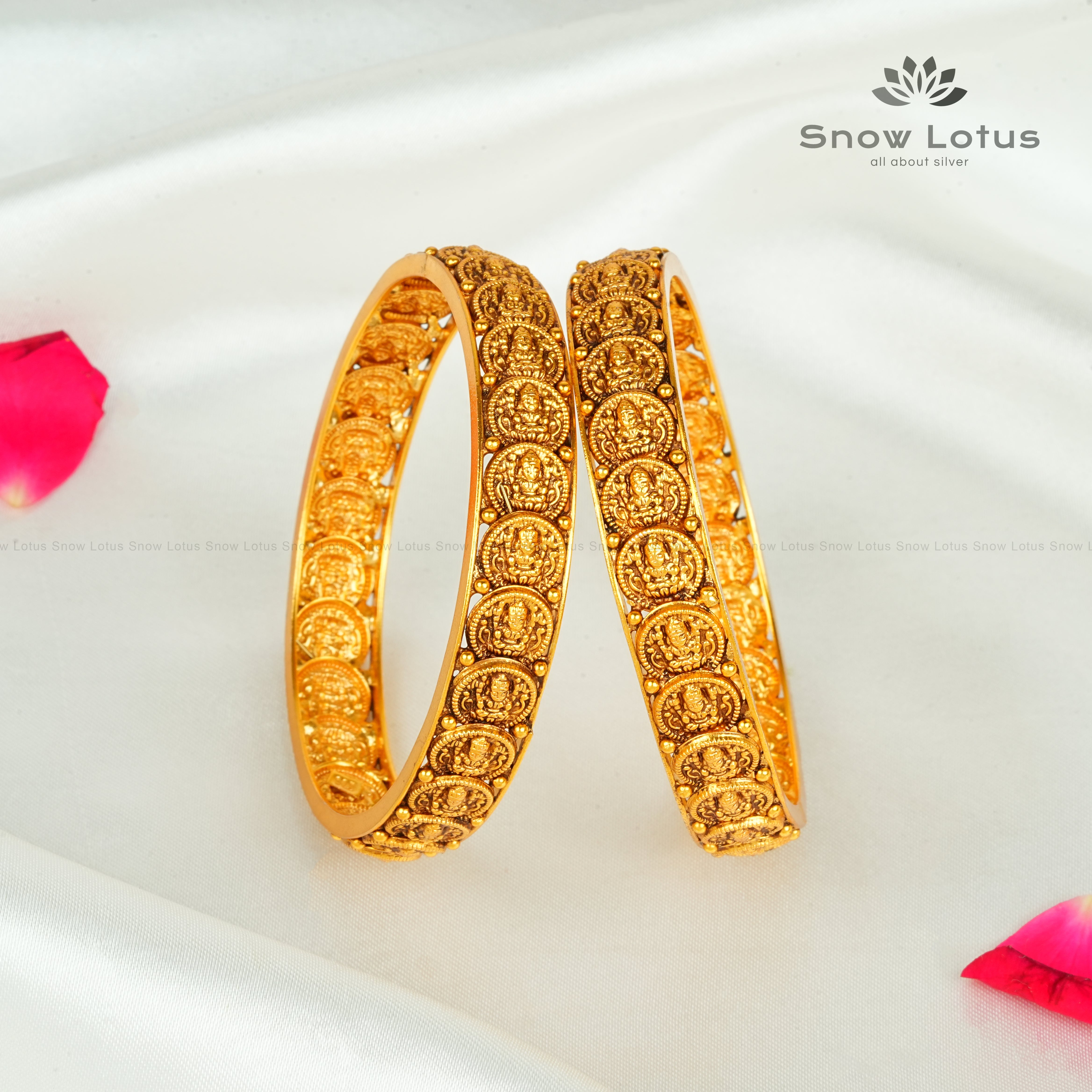 Traditional Lakshmi Kasu Bangle Pair
