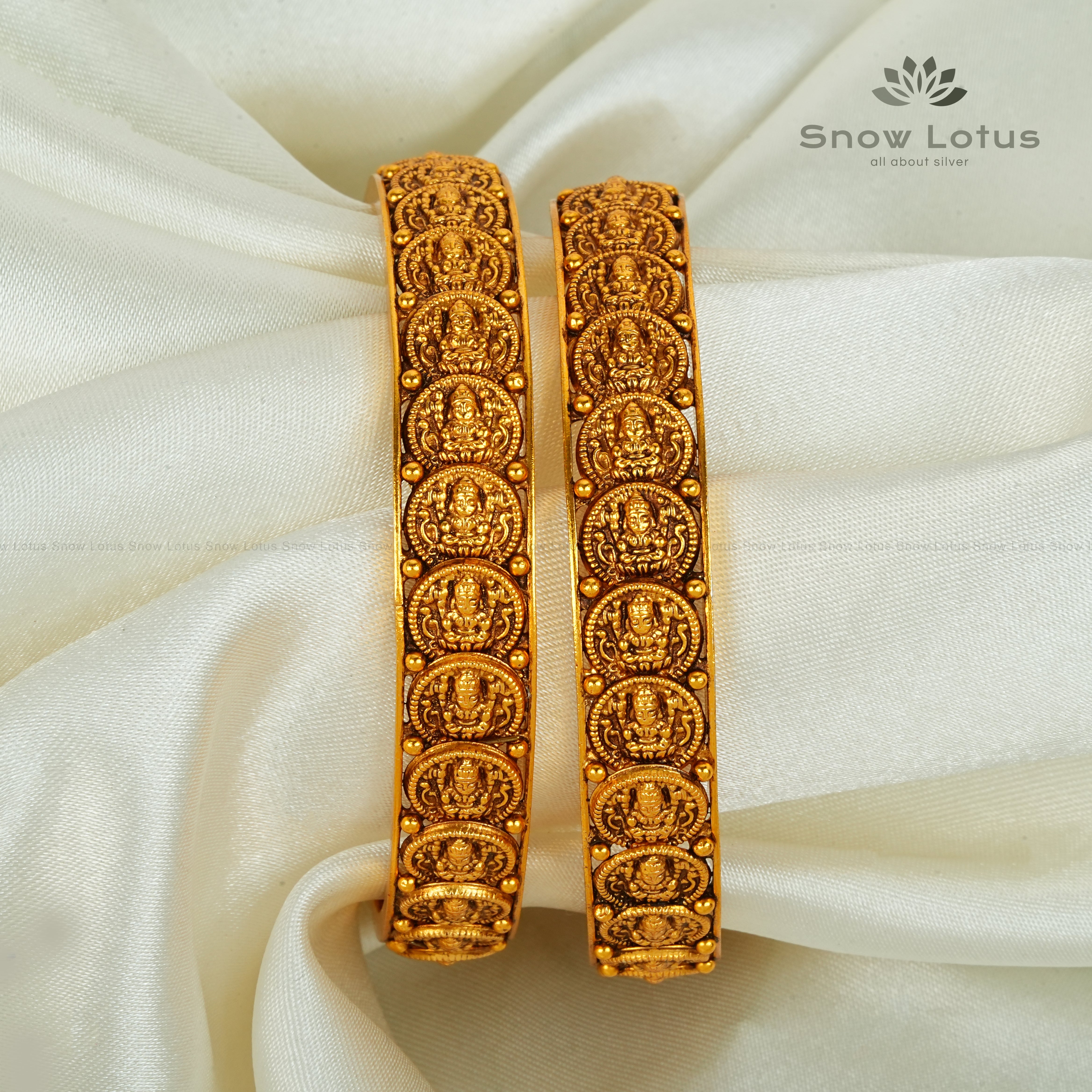 Traditional Lakshmi Kasu Bangle Pair