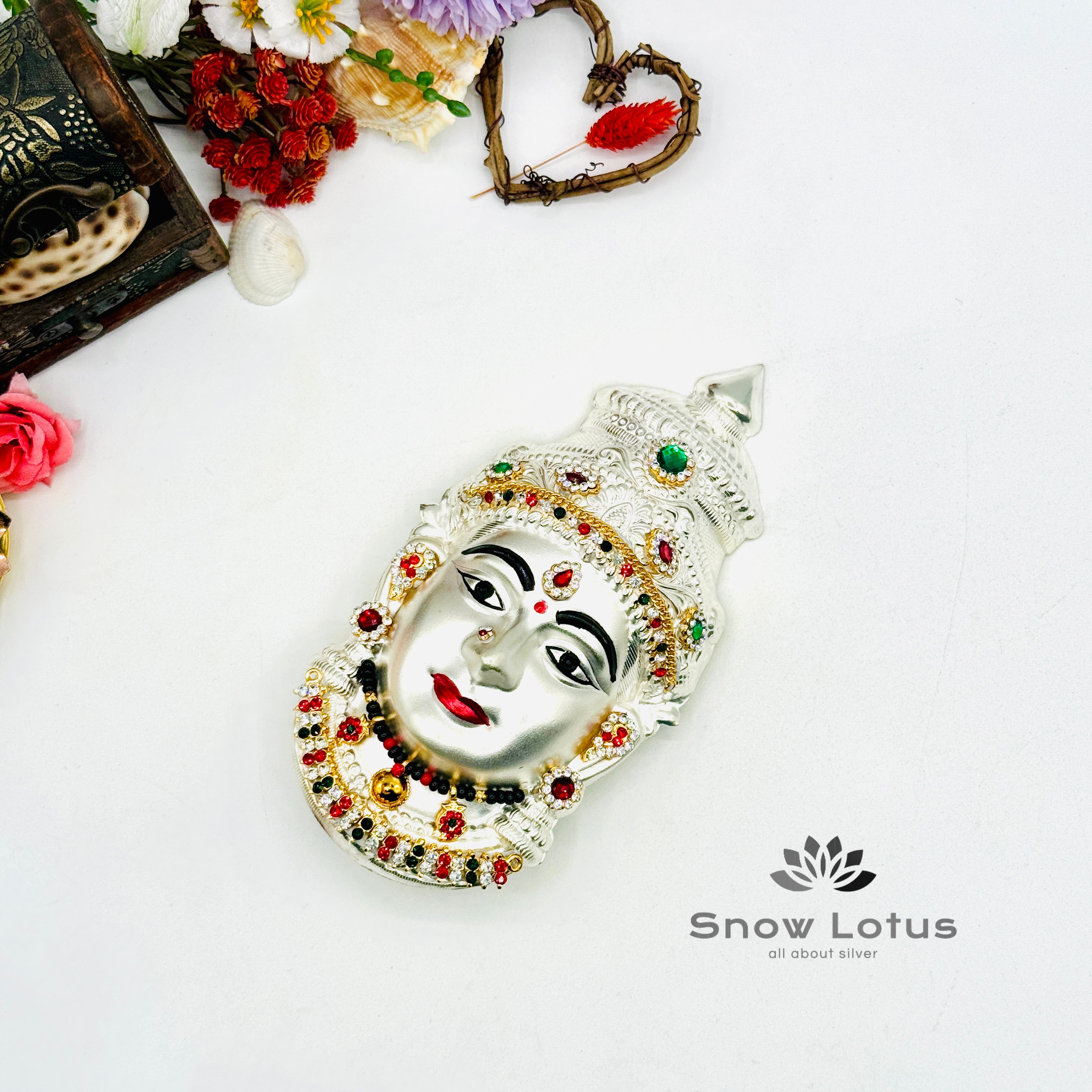 Ammavari face Matte Finish silver with Accessories M3