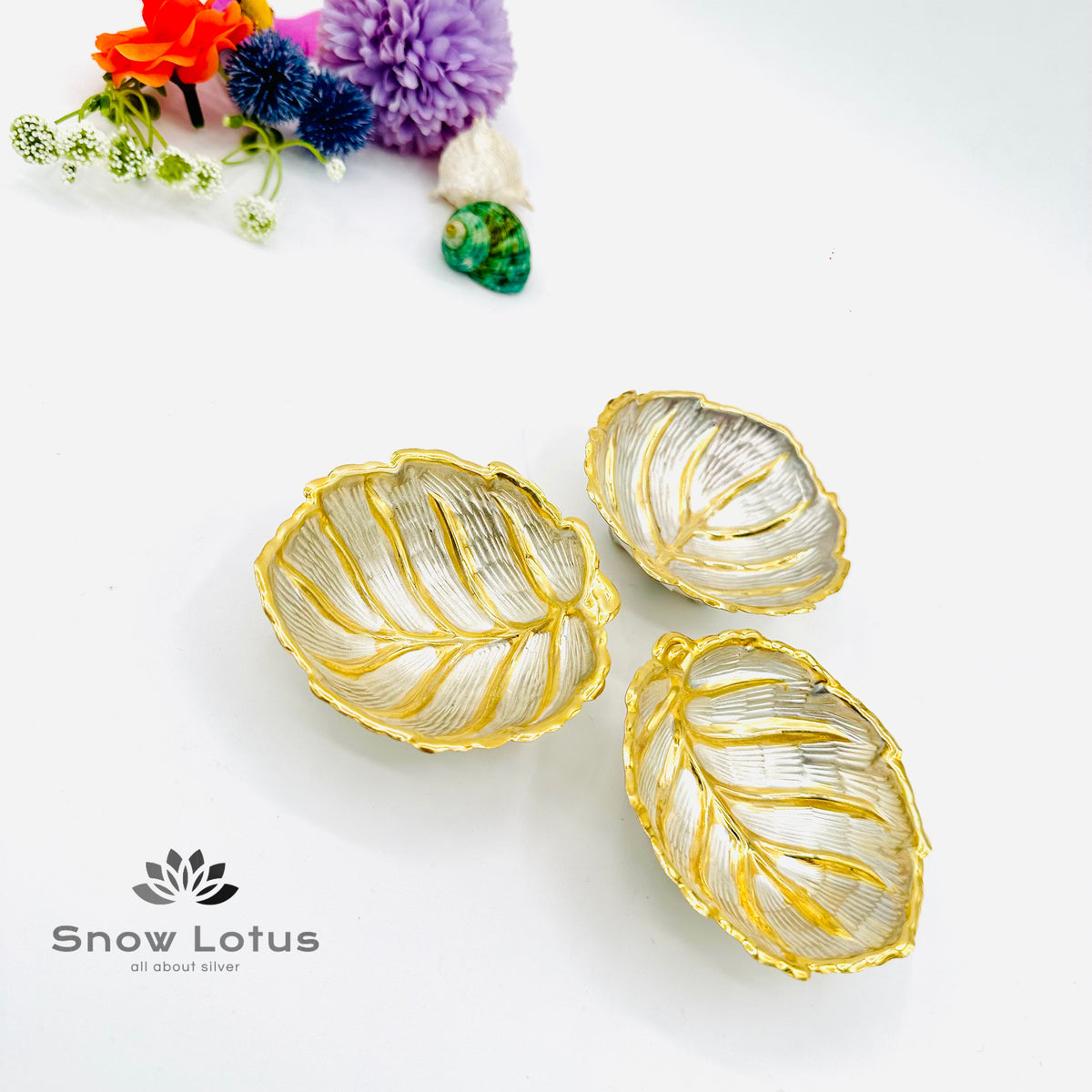 Gold Polish Leaf Bowl