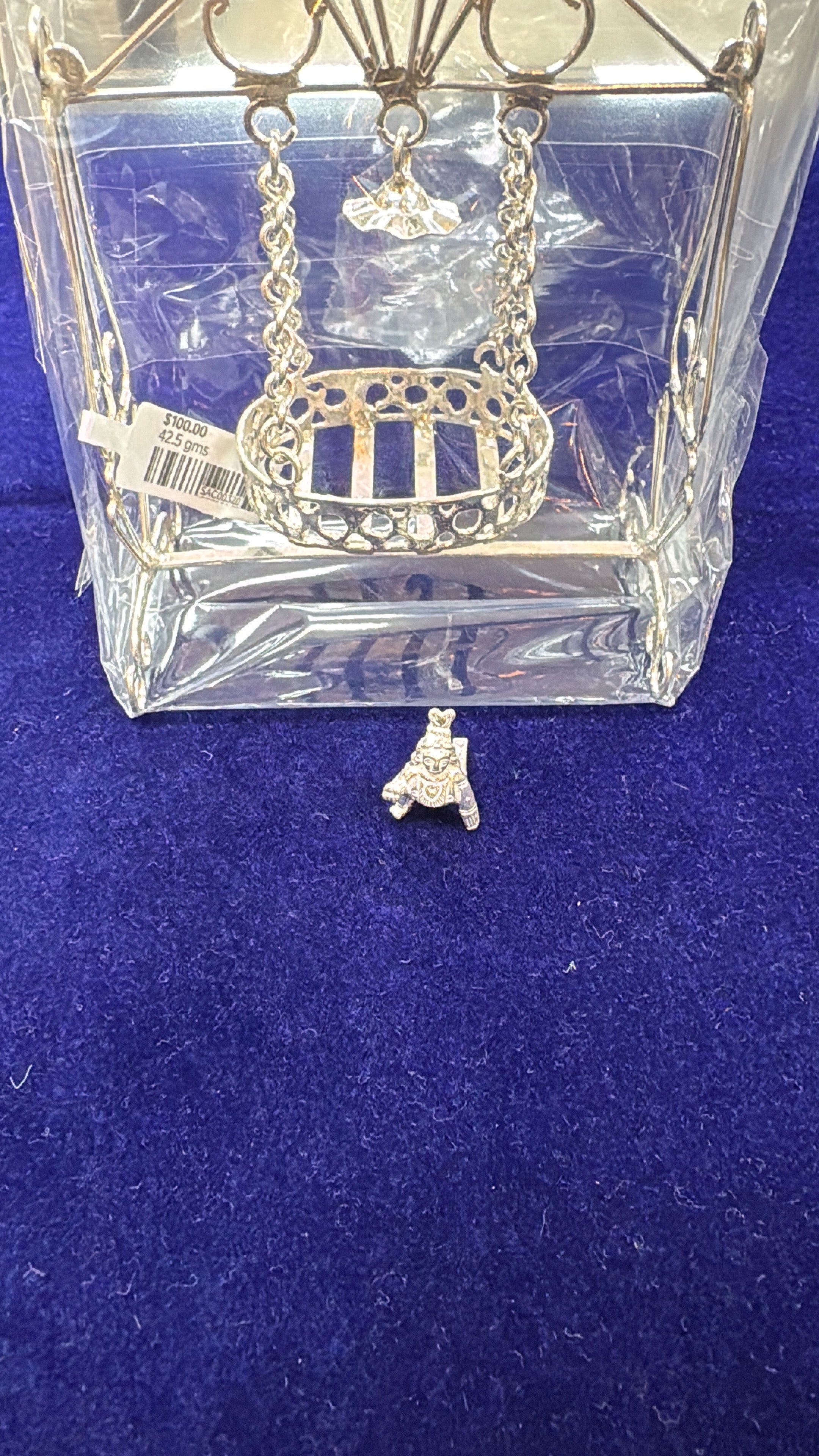 Silver Krishna Uyyala or Jhoola