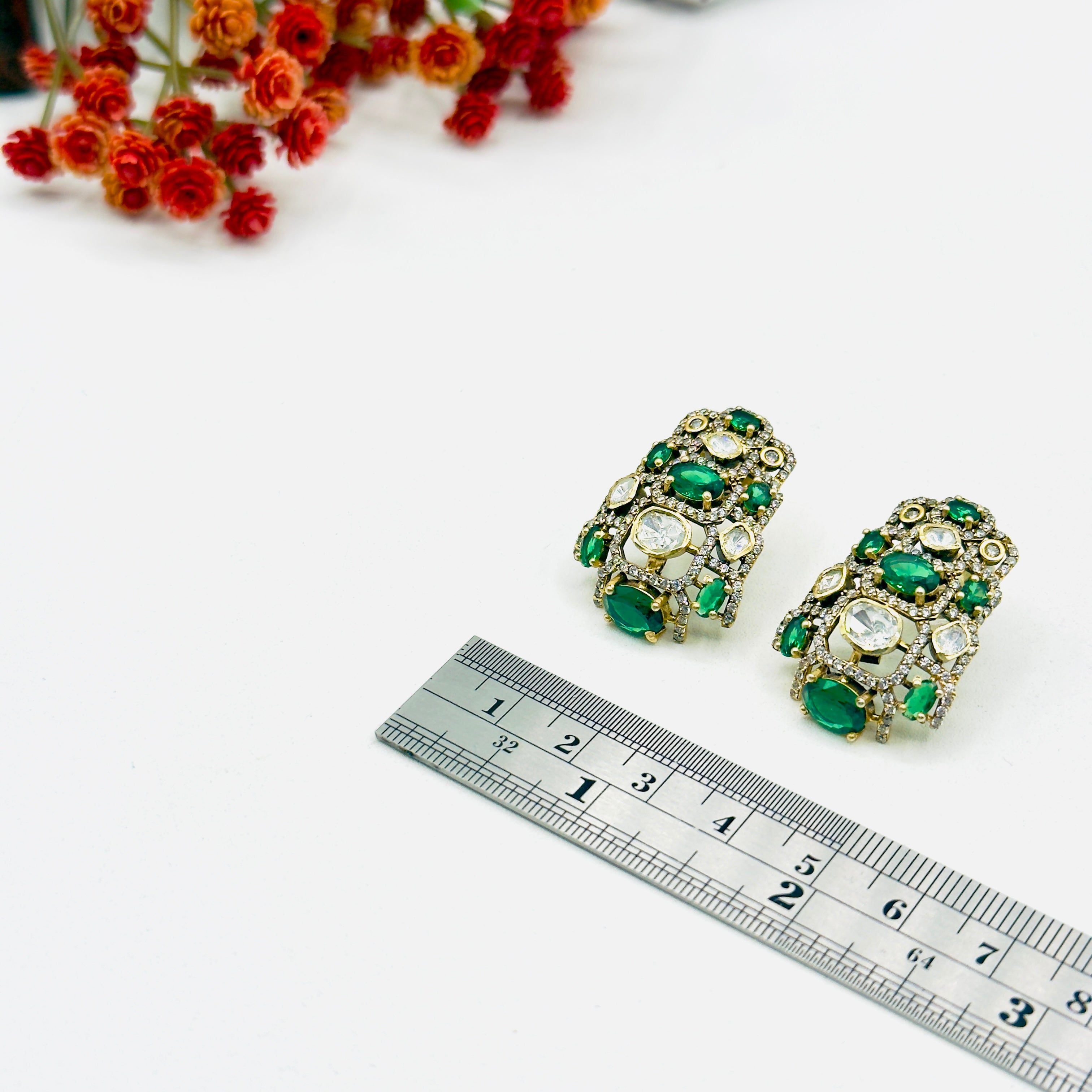 Graceful Green Moissanite Studs