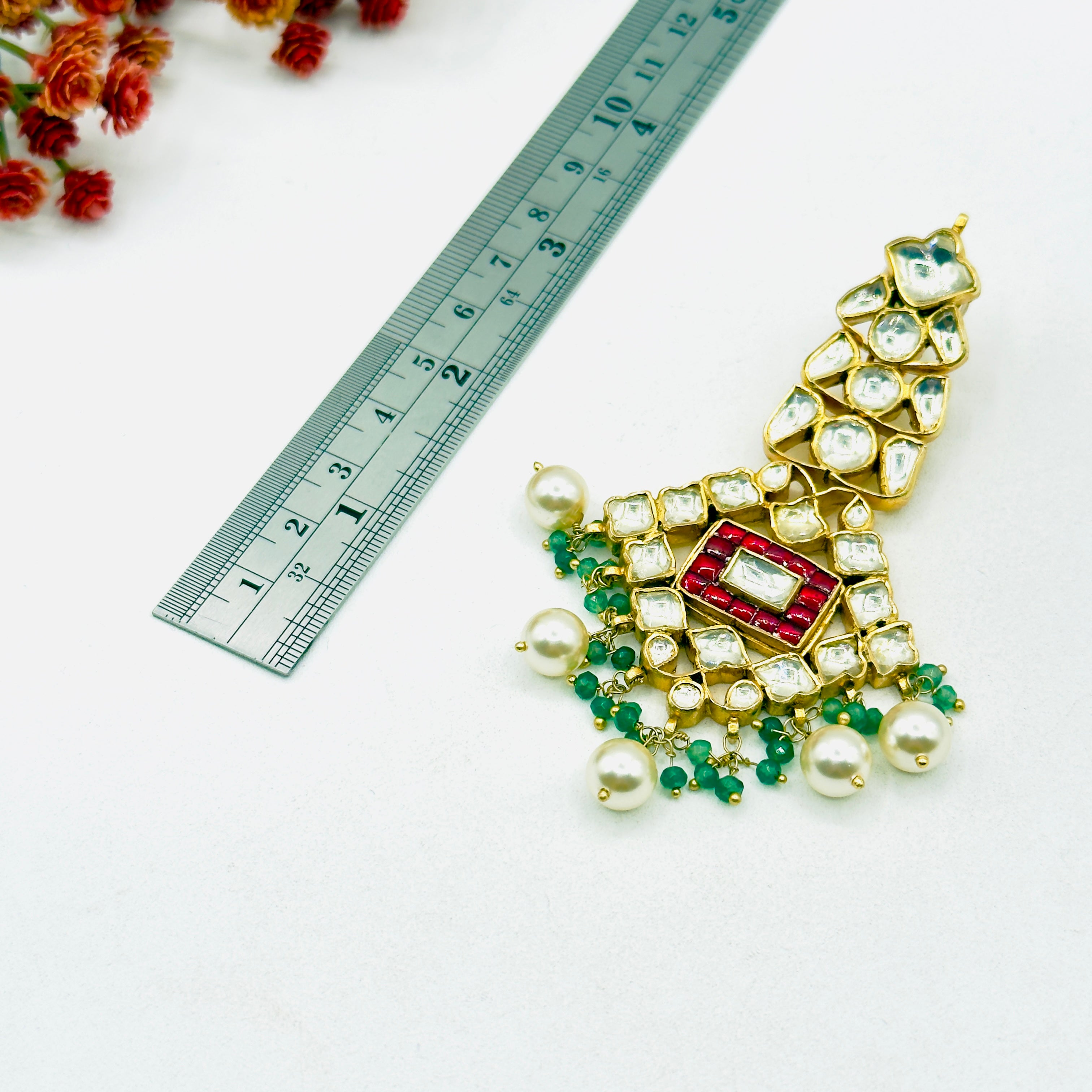 Rectangular Kundan Chandbali