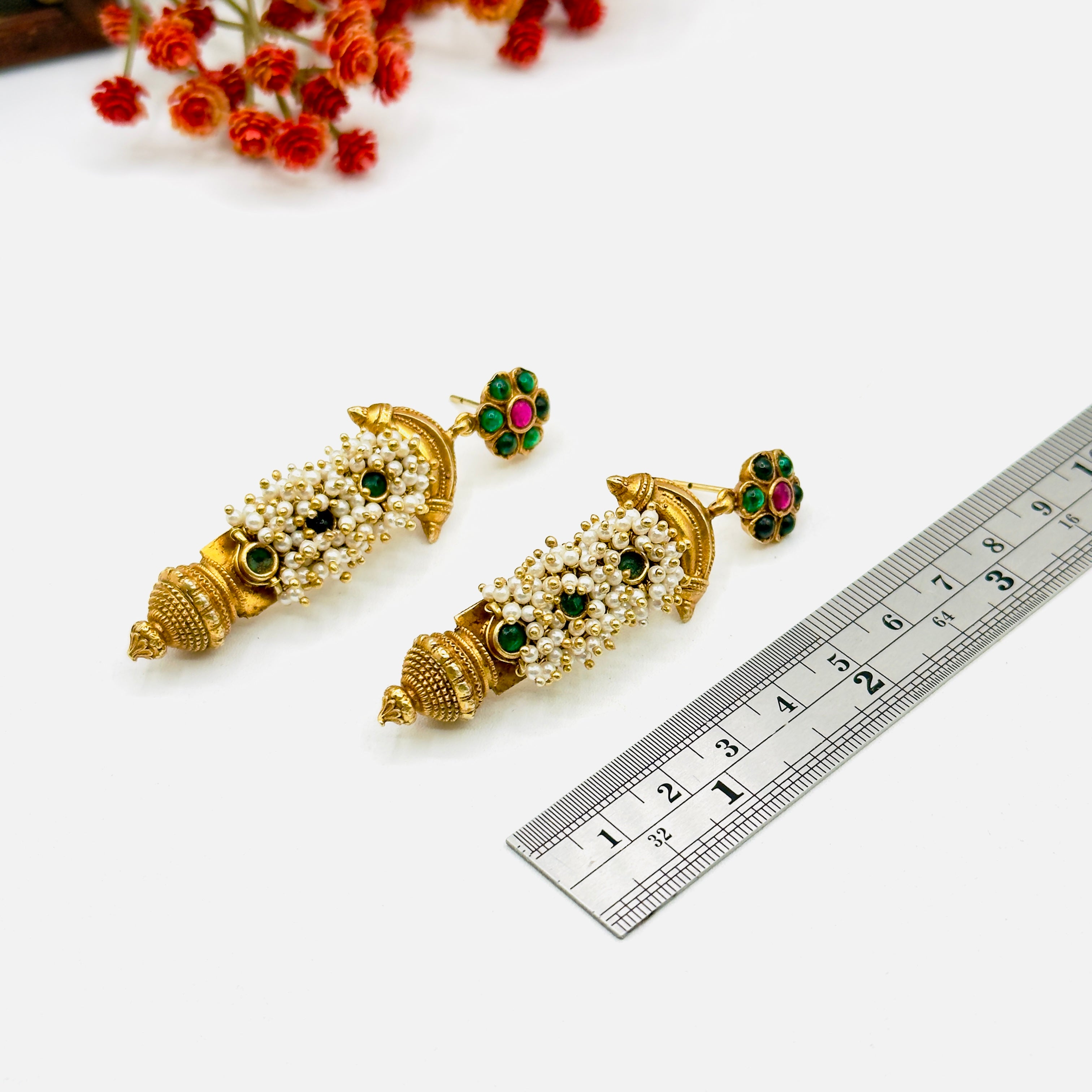Traditional Pearled Kemp Earrings