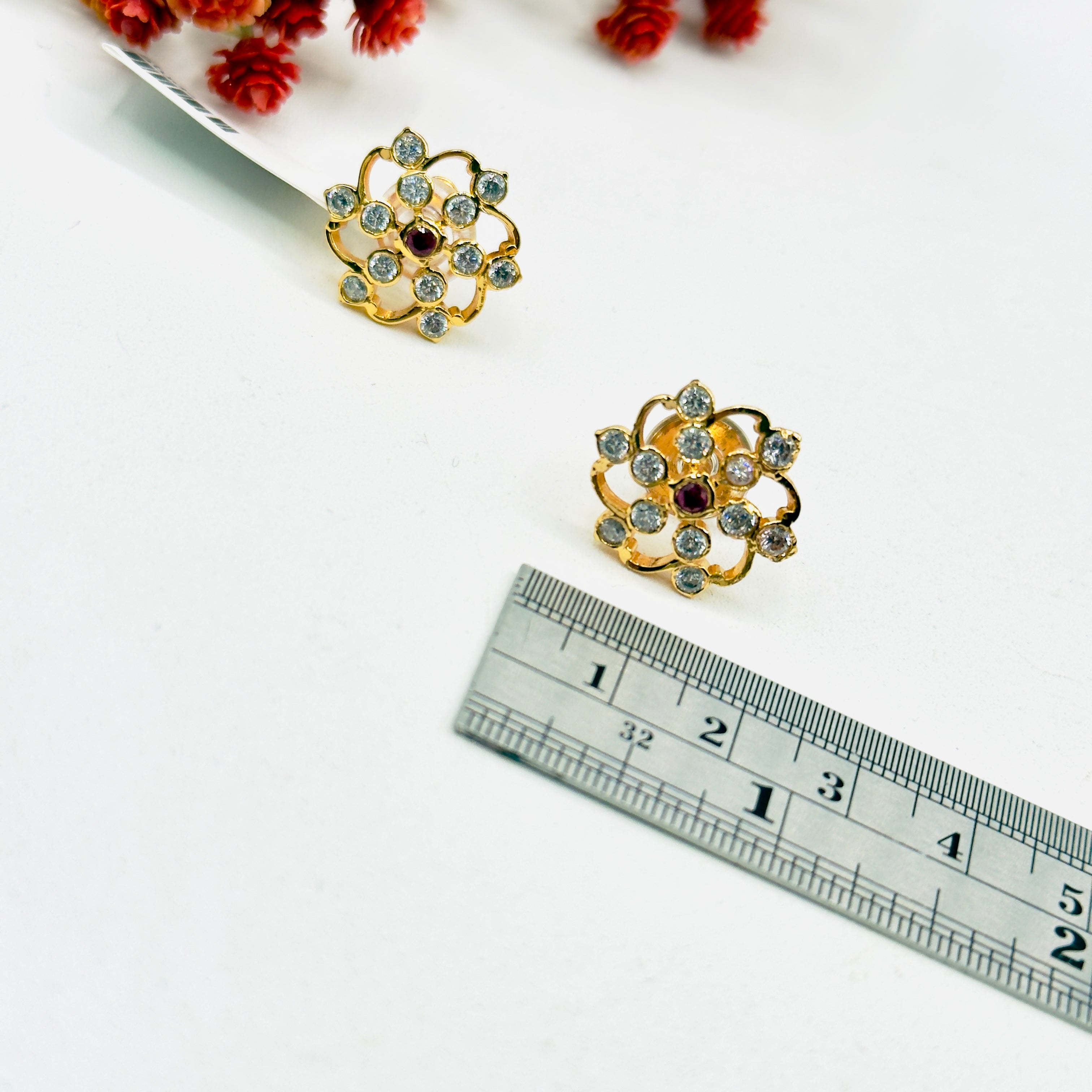 Glorious Pink Dot Studs