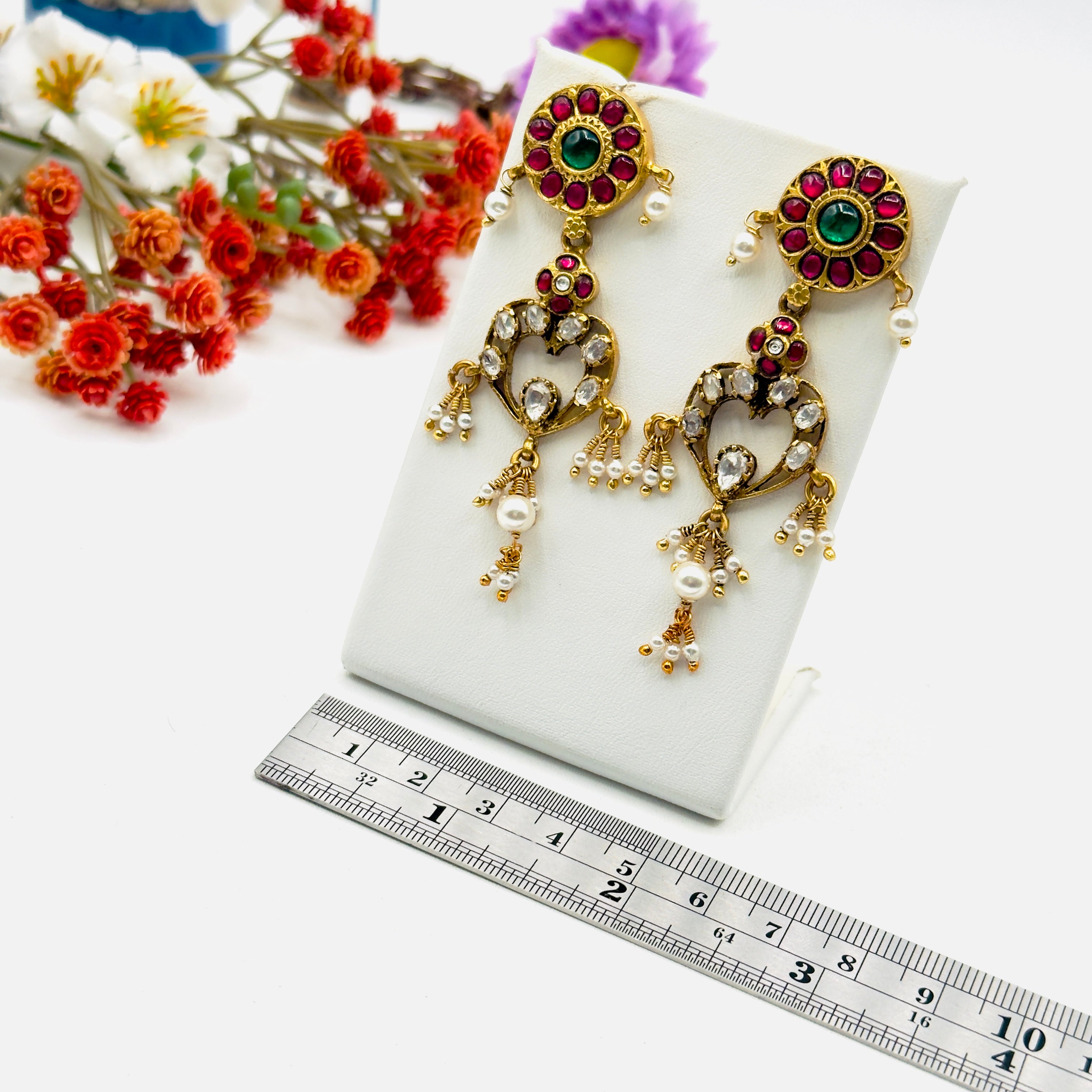 Floral Peacock Chandbali