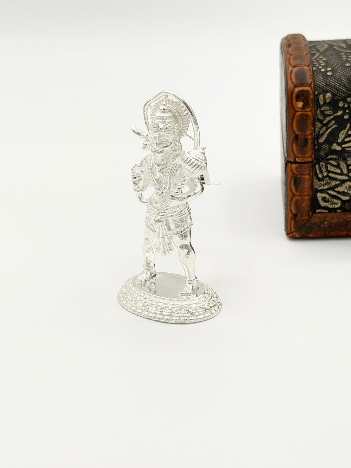 Abhaya Hanuman Silver Solid 3D