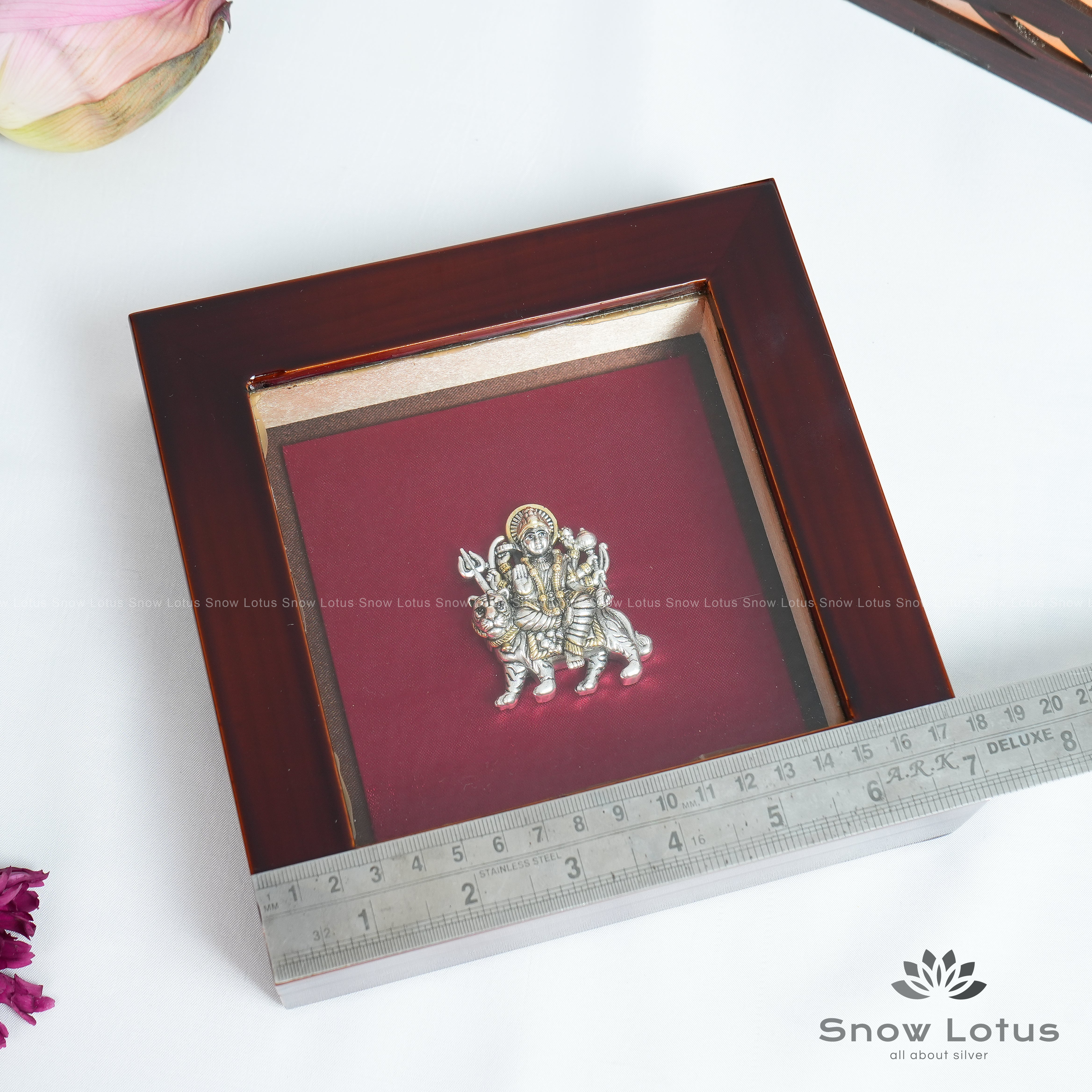 Antique 925 Durga Devi Frame 7*7