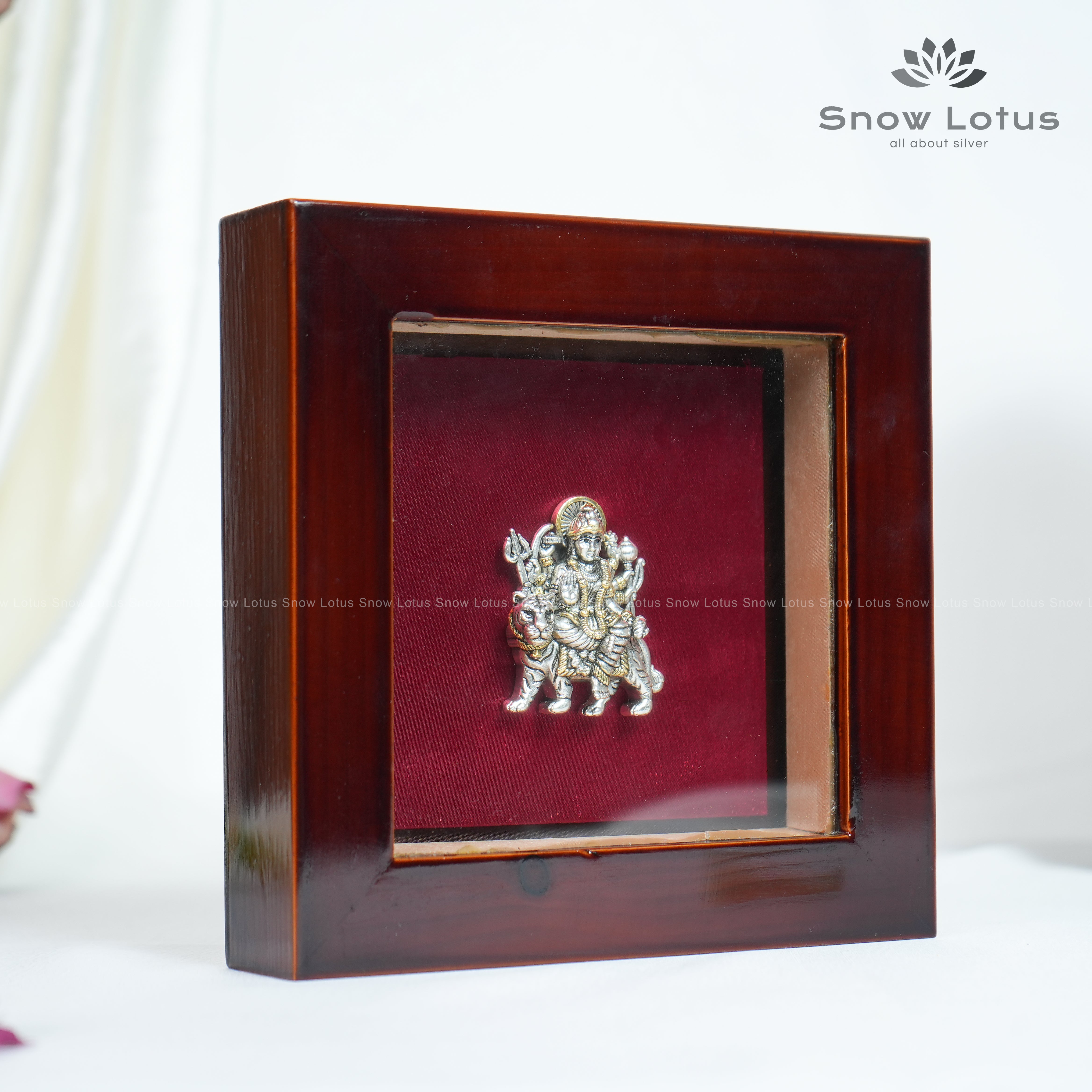 Antique 925 Durga Devi Frame 7*7