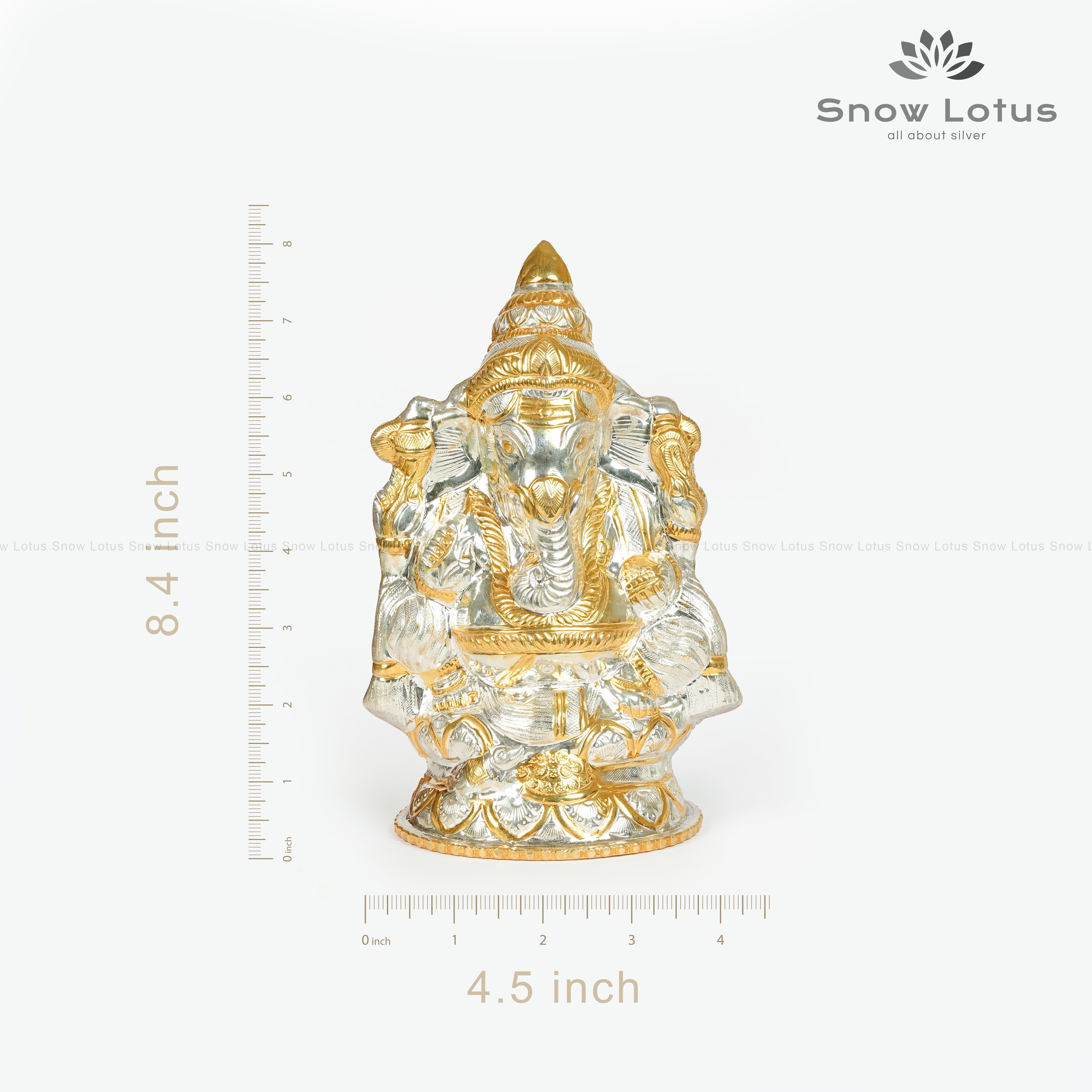 Gold Plated Hollow Dome Ganesh