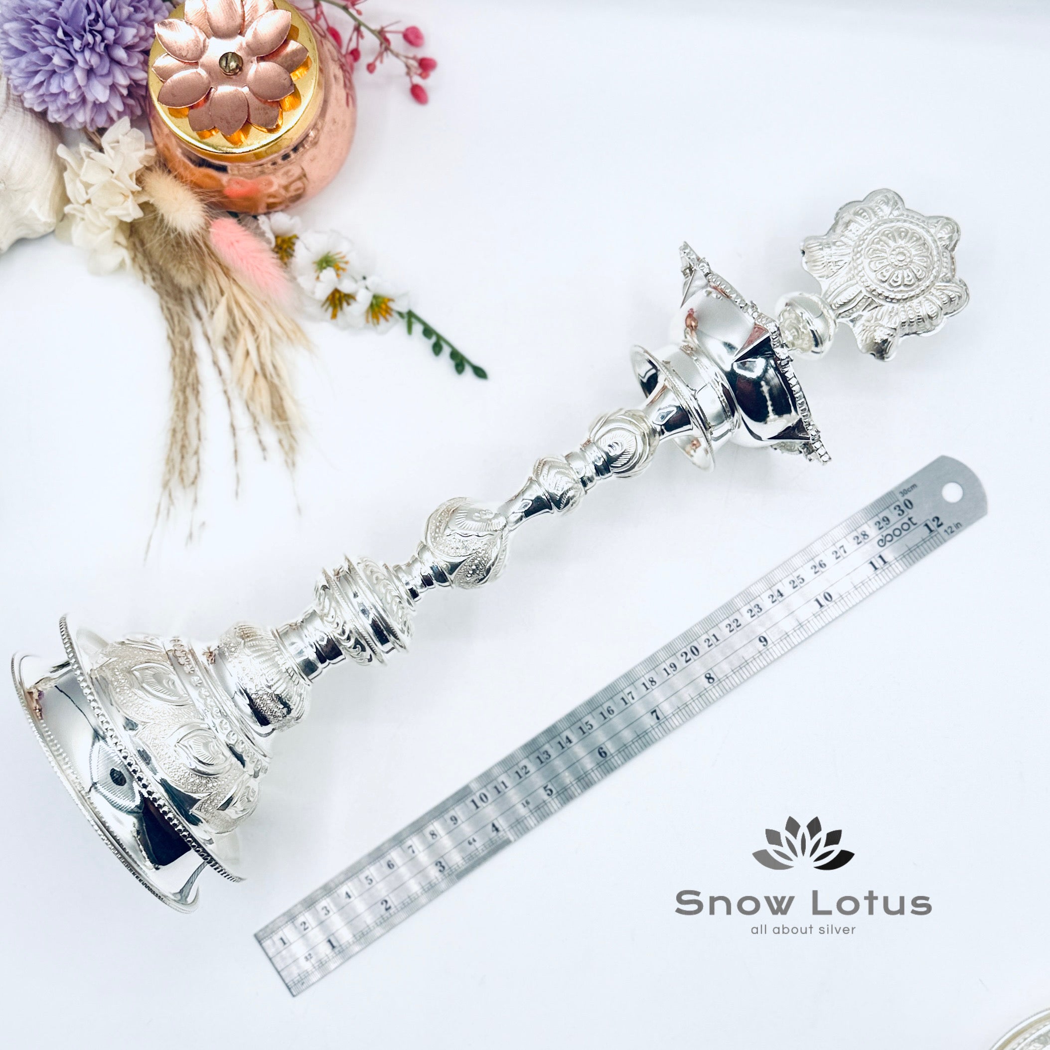 Silver Shanku chakra Diya