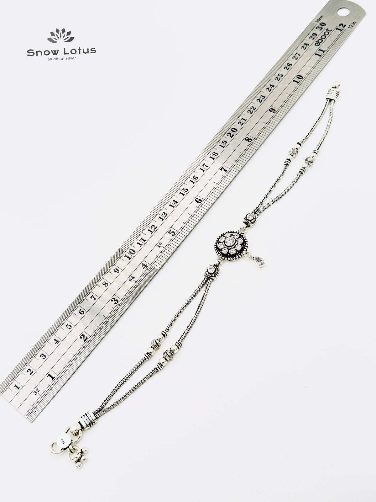 Circular White Anklets