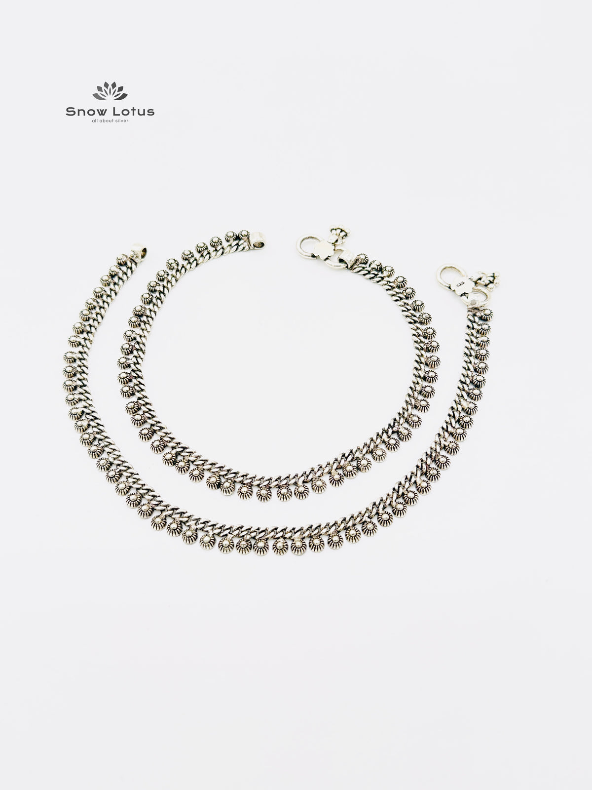 Circular Drop Braided Anklets
