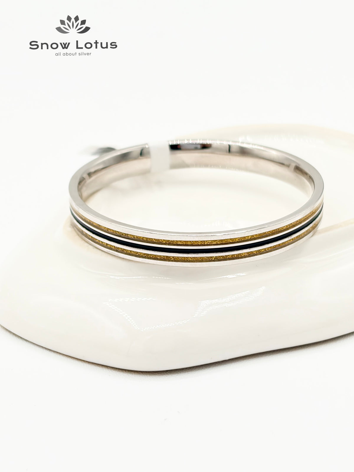 Golden Black Lined Baby Bangle Single 1.10 inch
