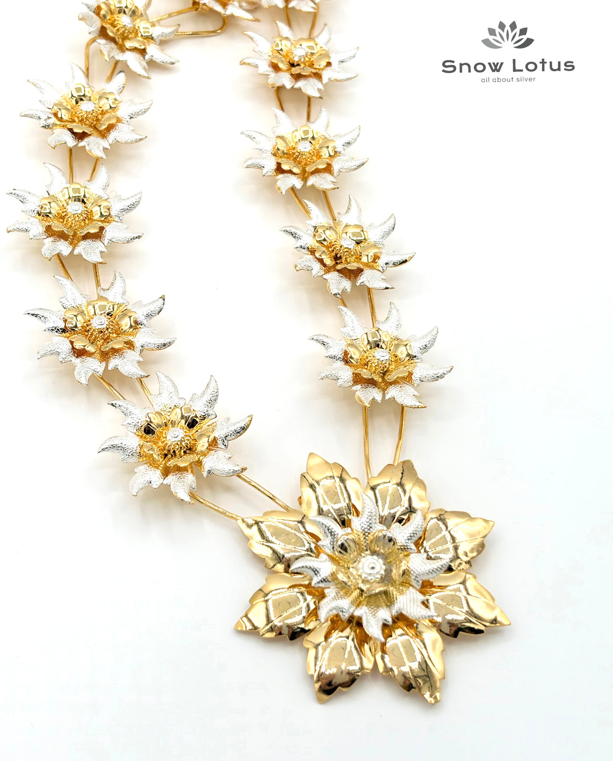 Gold Polish Flower Haaram/Mala M2