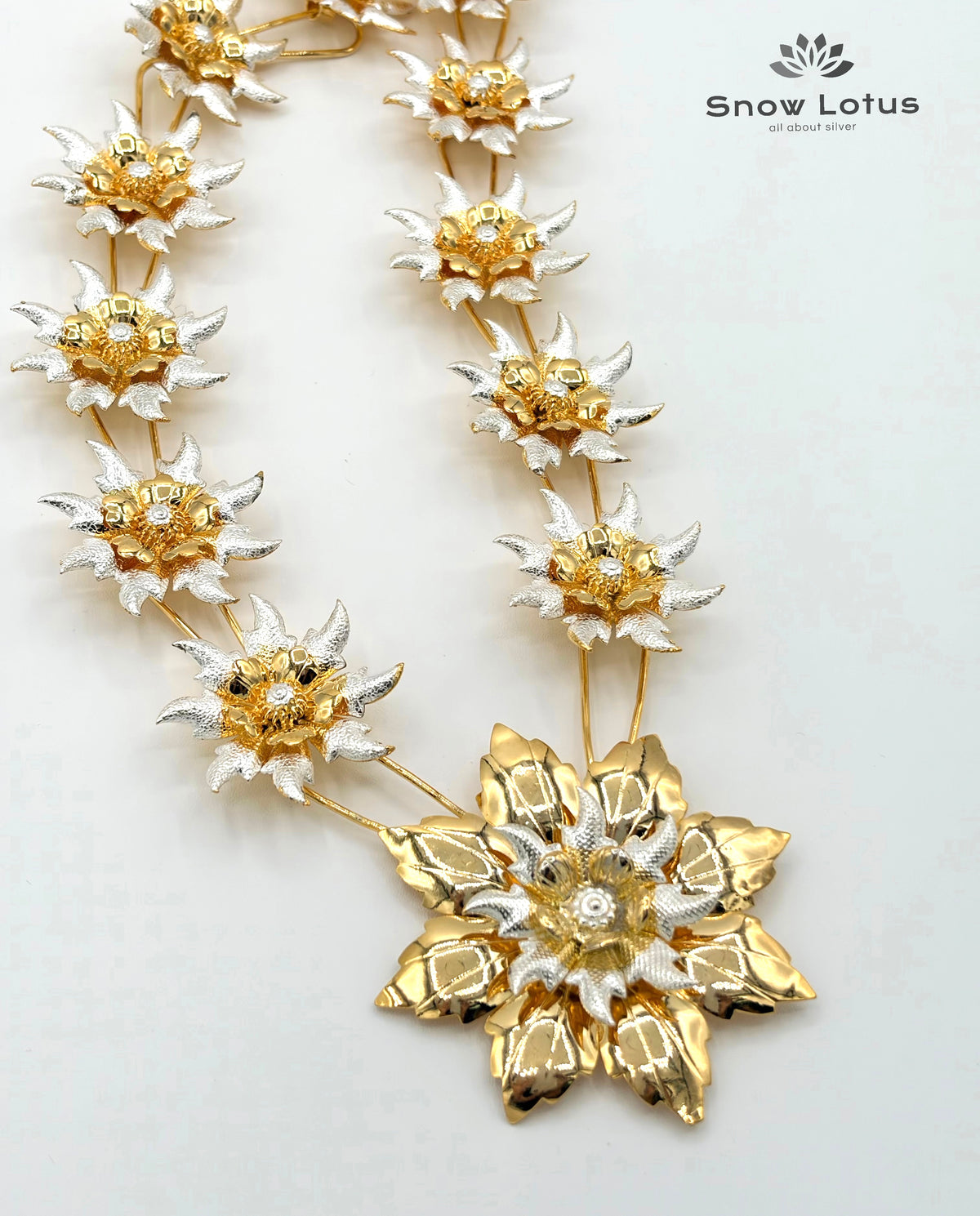 Gold Polish Flower Haaram/Mala M2