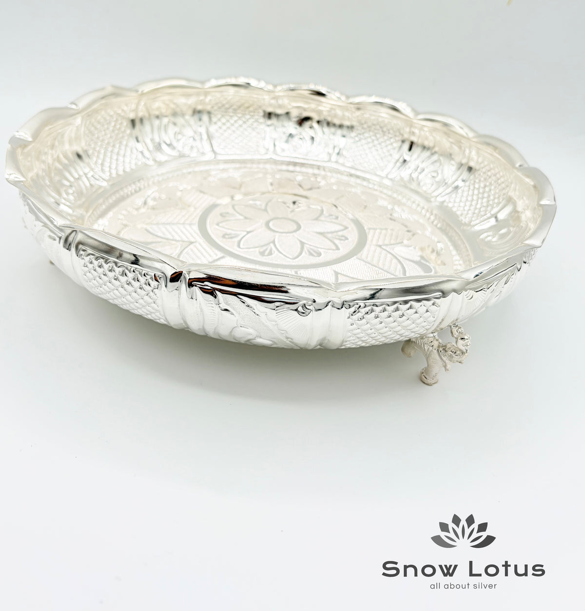 Pooja Plate Nakshi Elephant Legs M3