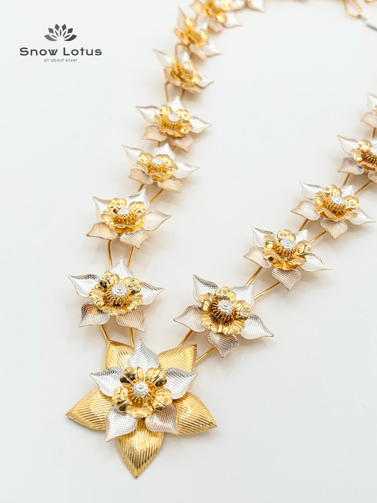Gold Polish Flower Haaram/Mala M1