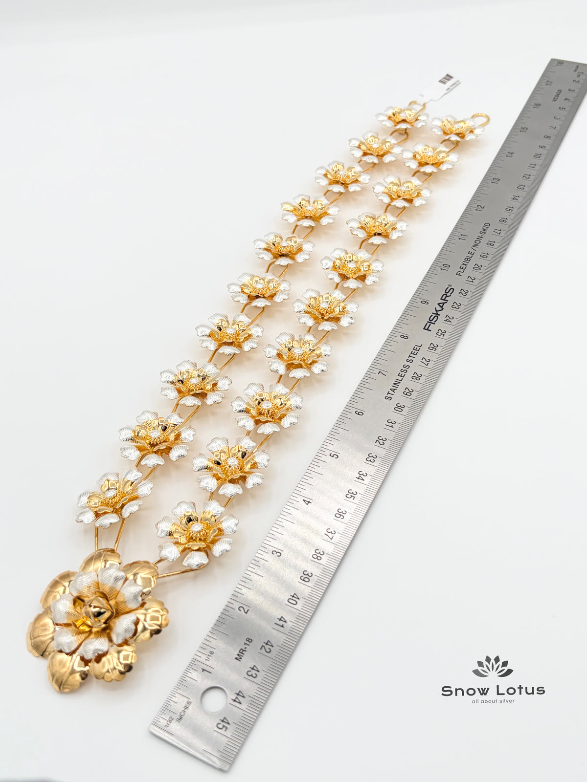 Gold Polish Flower Haaram/Mala M4