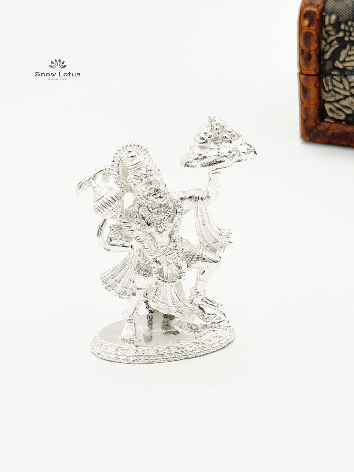 Sanjeevani Hanuman Silver Solid 3D
