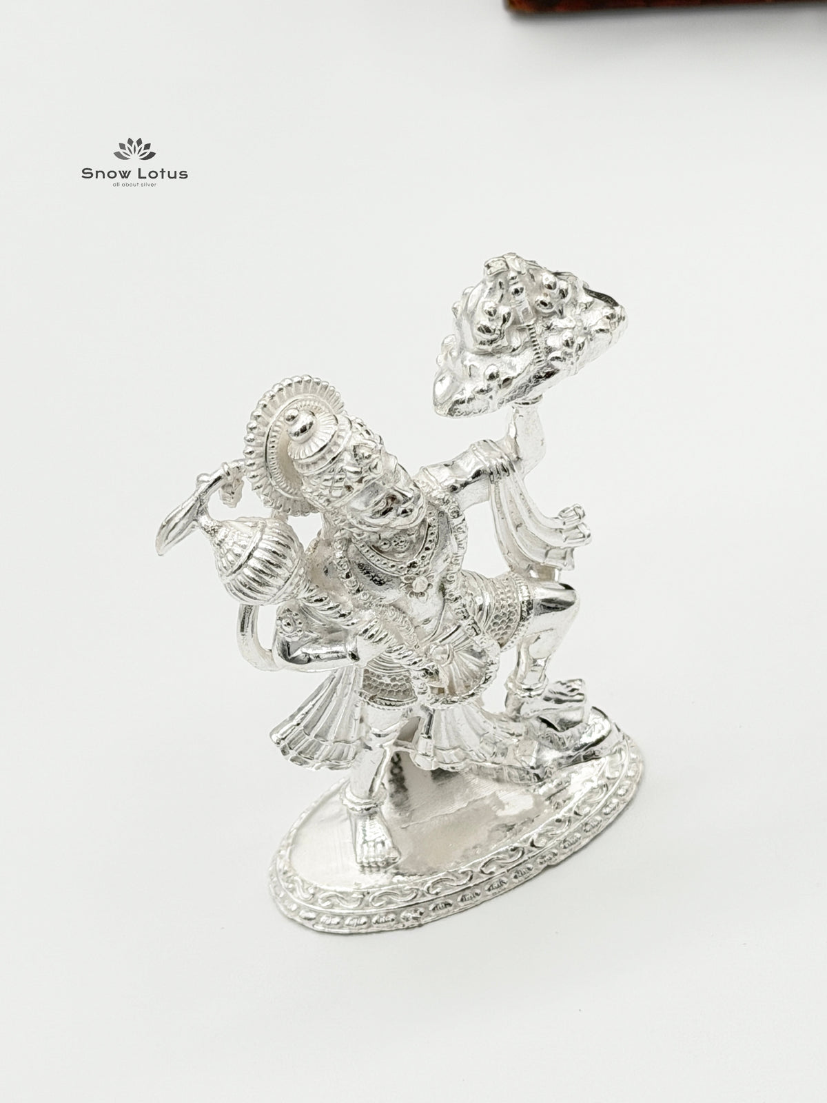 Sanjeevani Hanuman Silver Solid 3D