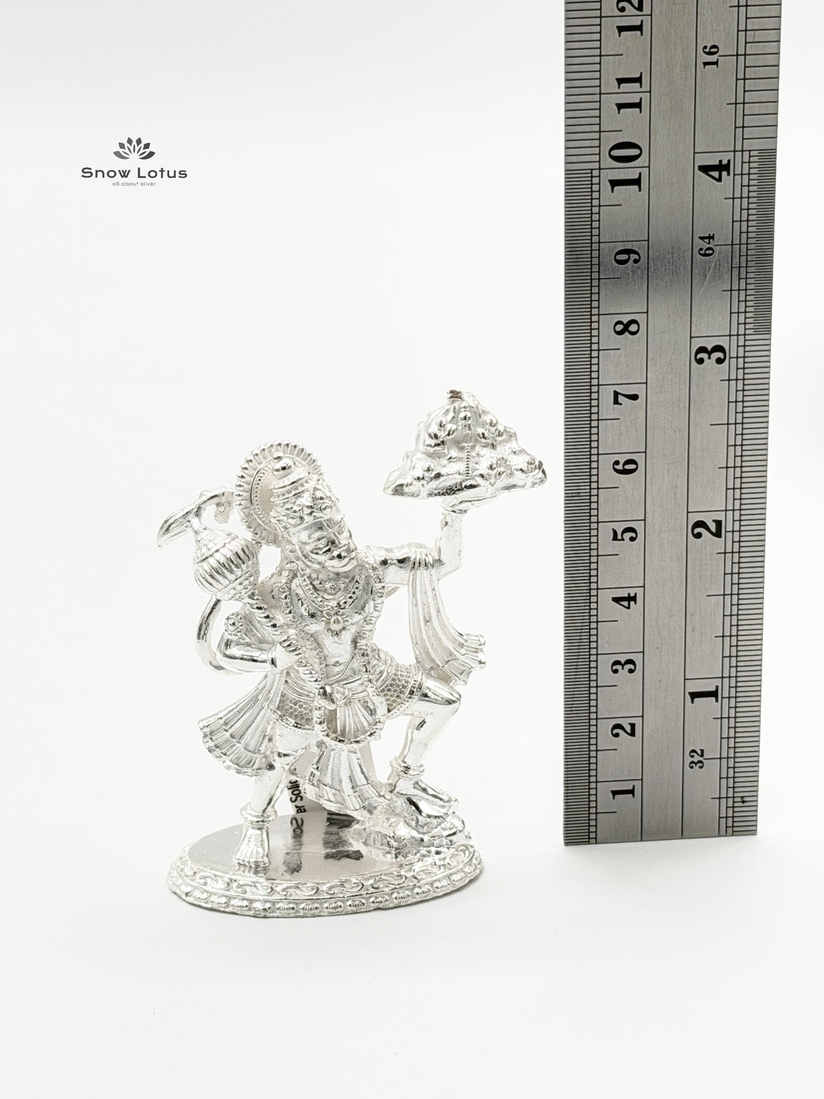 Sanjeevani Hanuman Silver Solid 3D