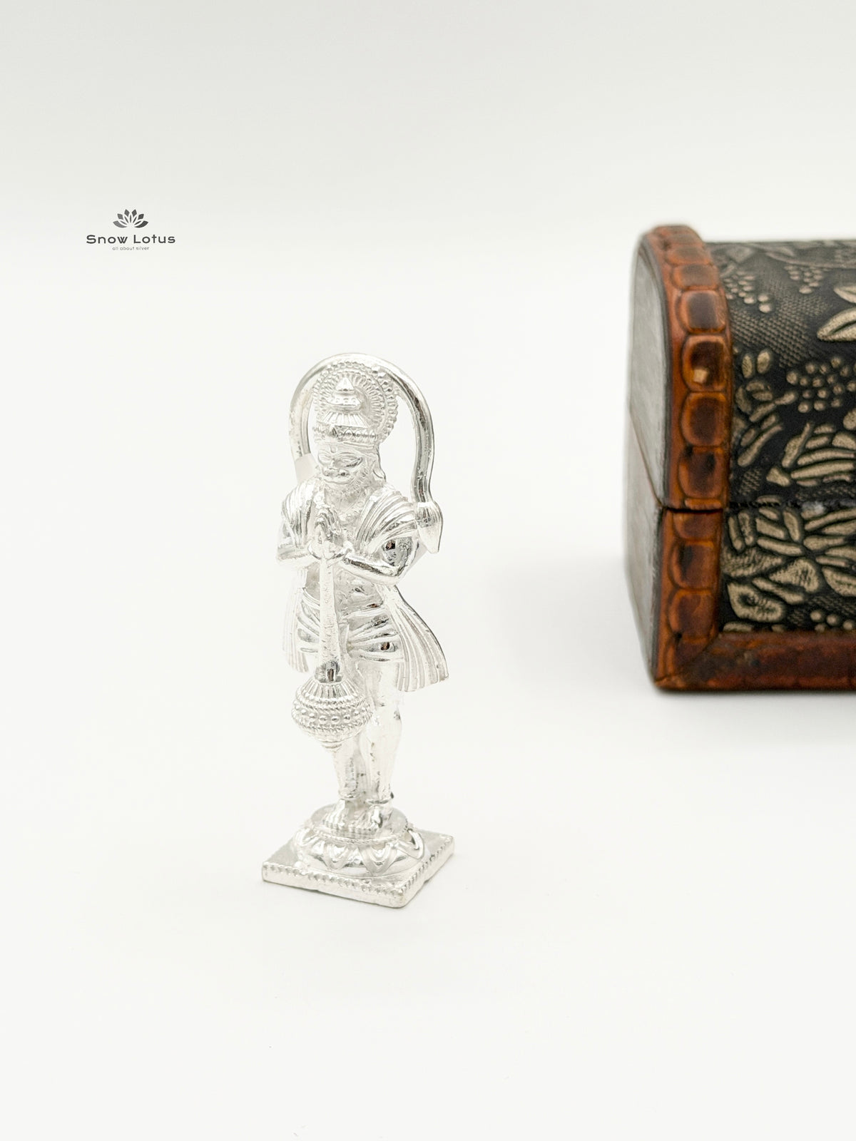 Bhakta Hanuman Silver Solid 3D