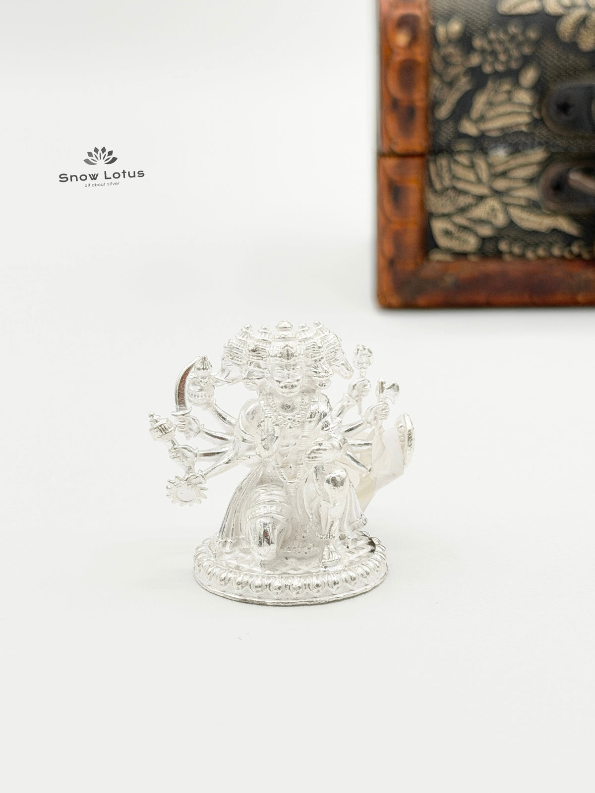 Panchamukha Hanuman Silver Solid 3D
