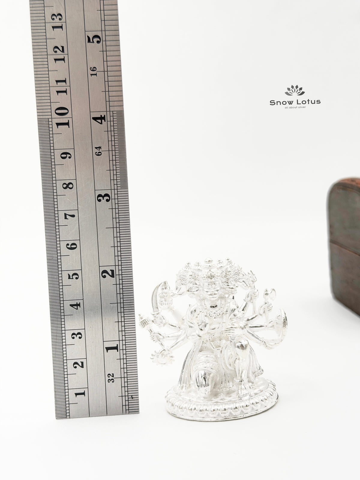 Panchamukha Hanuman Silver Solid 3D