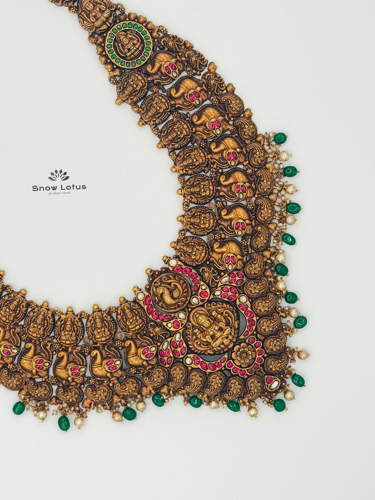 Elaborately Carved Lakshmi Neckpiece