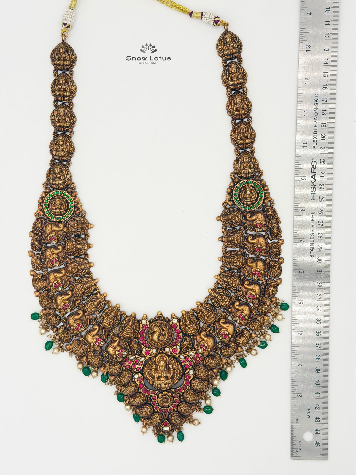 Elaborately Carved Lakshmi Neckpiece