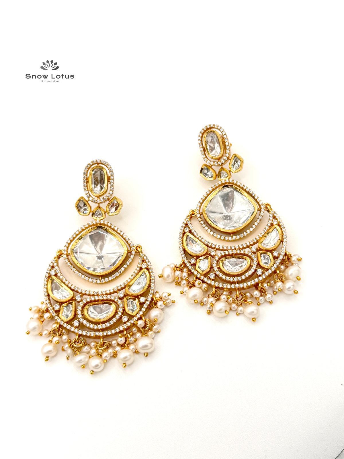 Marvelous Polki Neckpiece Set(with earrings & Maang Tikka)