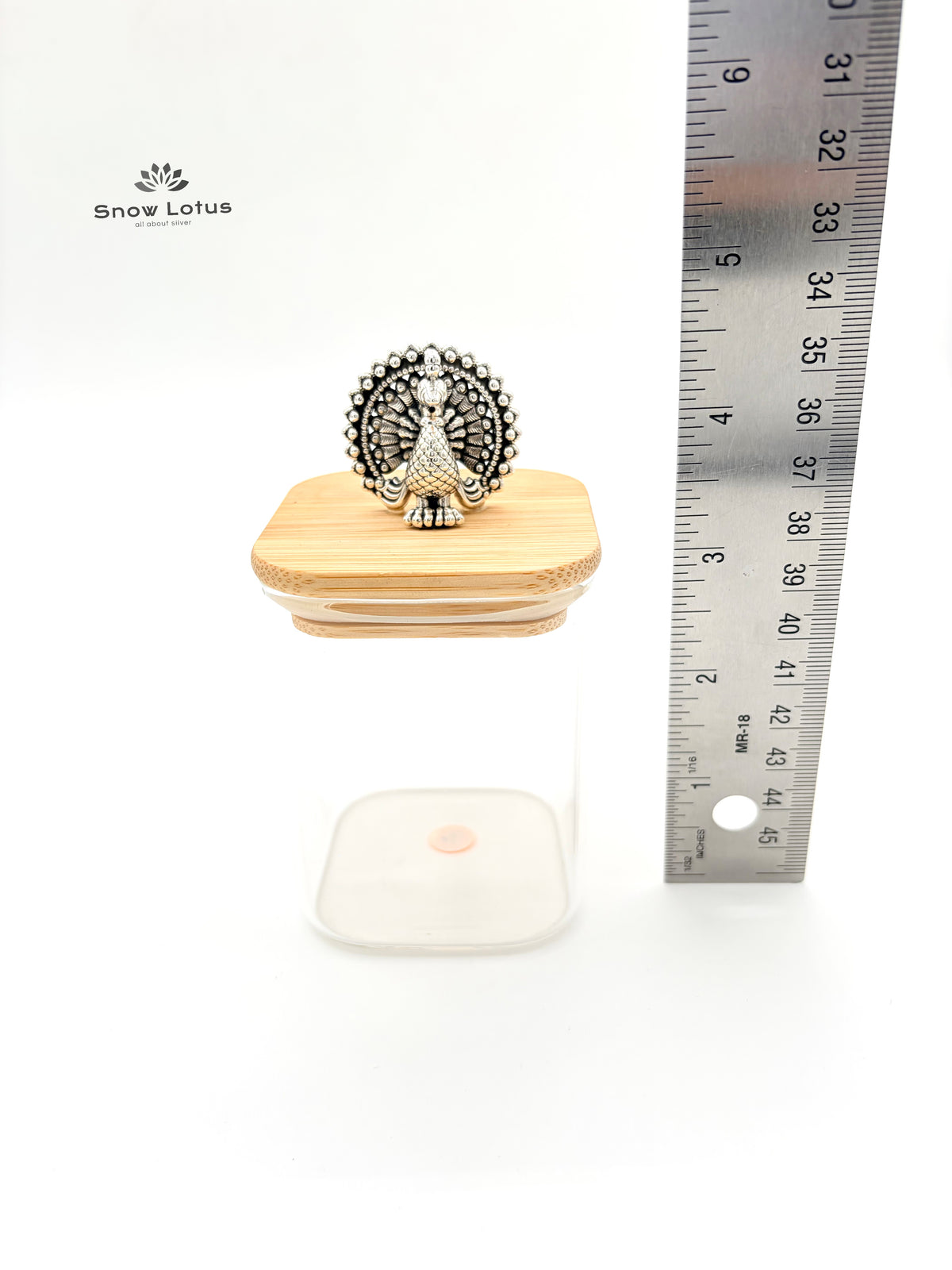 Multi purpose Glass Jars Peacock Lid 999